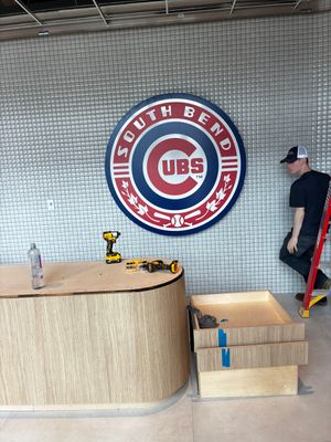 South Bend Stadium Event Building and Premium Suite Signage Installation