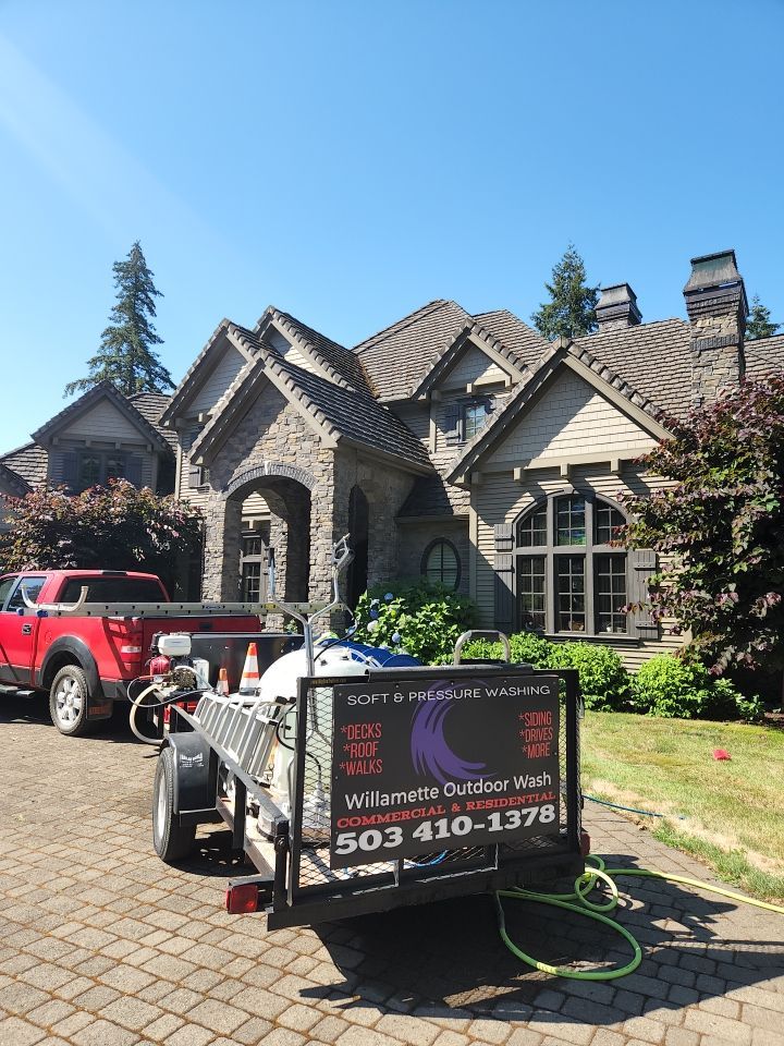 Moss Removal/ Treatment using Biocide by Willamette Outdoor Wash LLC