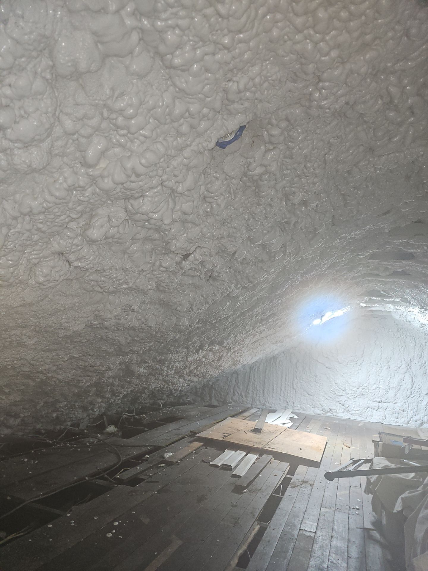 Attic Insulation using open cell spray foam by NYS Foam & Energy