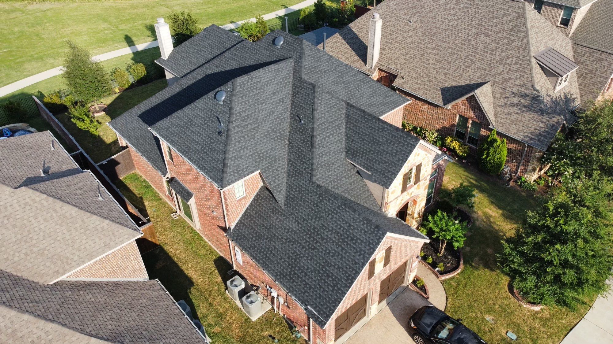 Residential Roofing Installation using GAF Timberline HDZ Charcoal by OneSource Roofing and Restoration