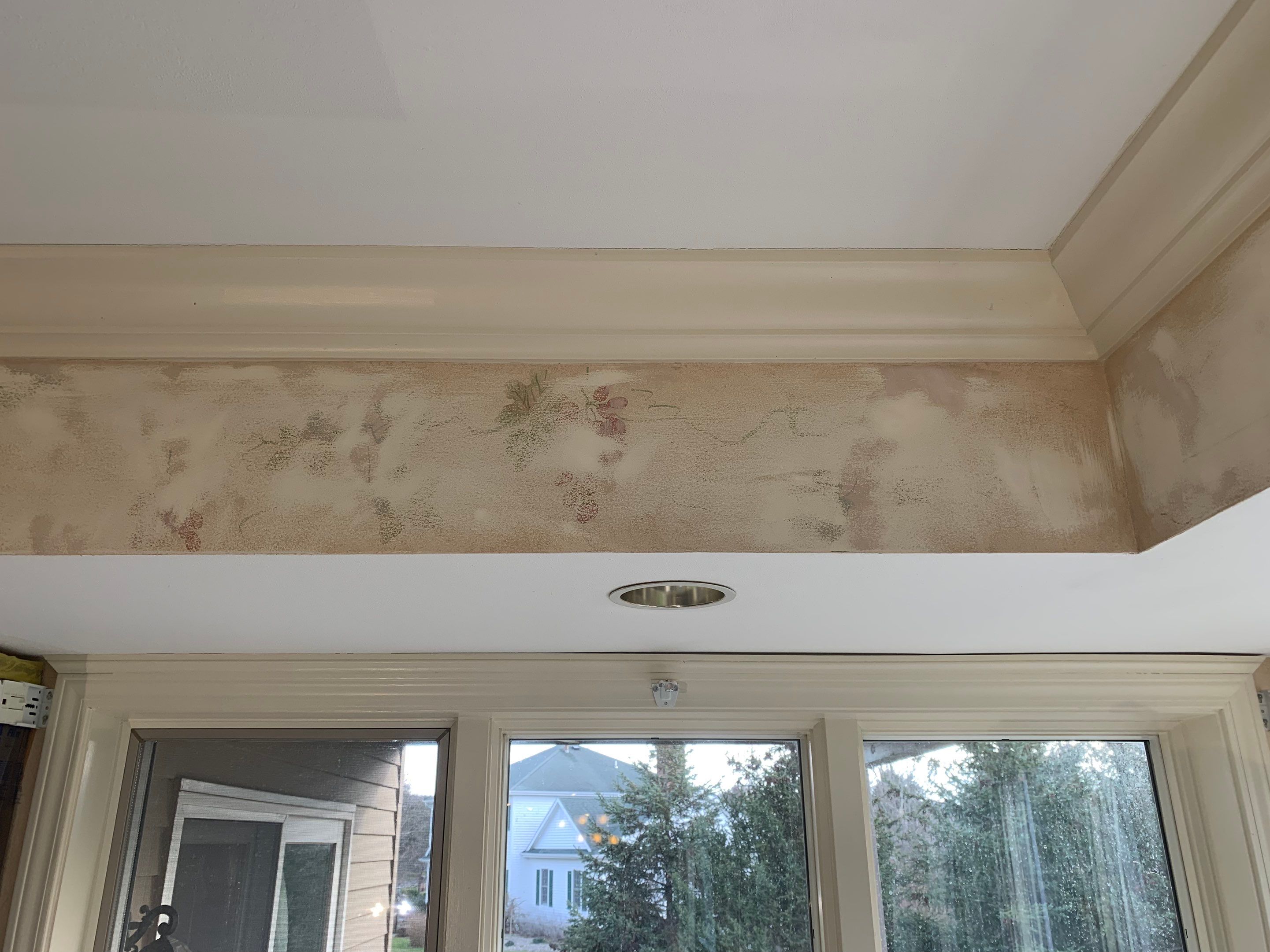 Fireplace/Mantle and Painting Stenciled Walls by Empire Painting Services, LLC