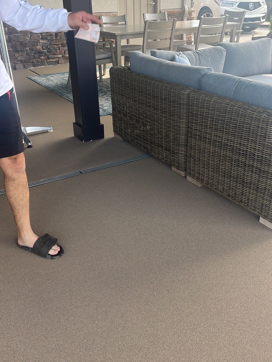 Large Patio + Garage Project in Moon Township by Floors in a Day, Inc