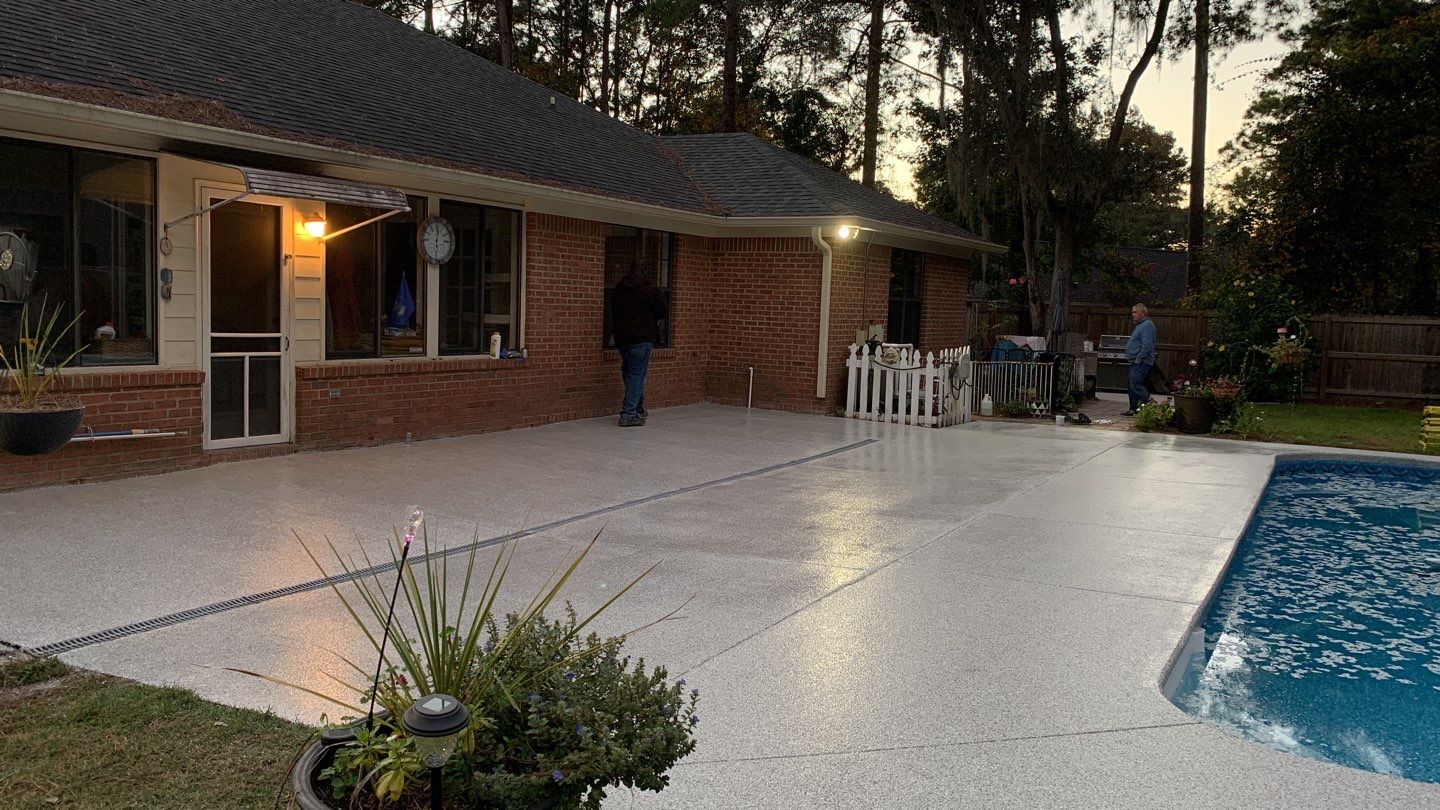 Bob's Beautiful Pool by Deese Elite Concrete Coatings