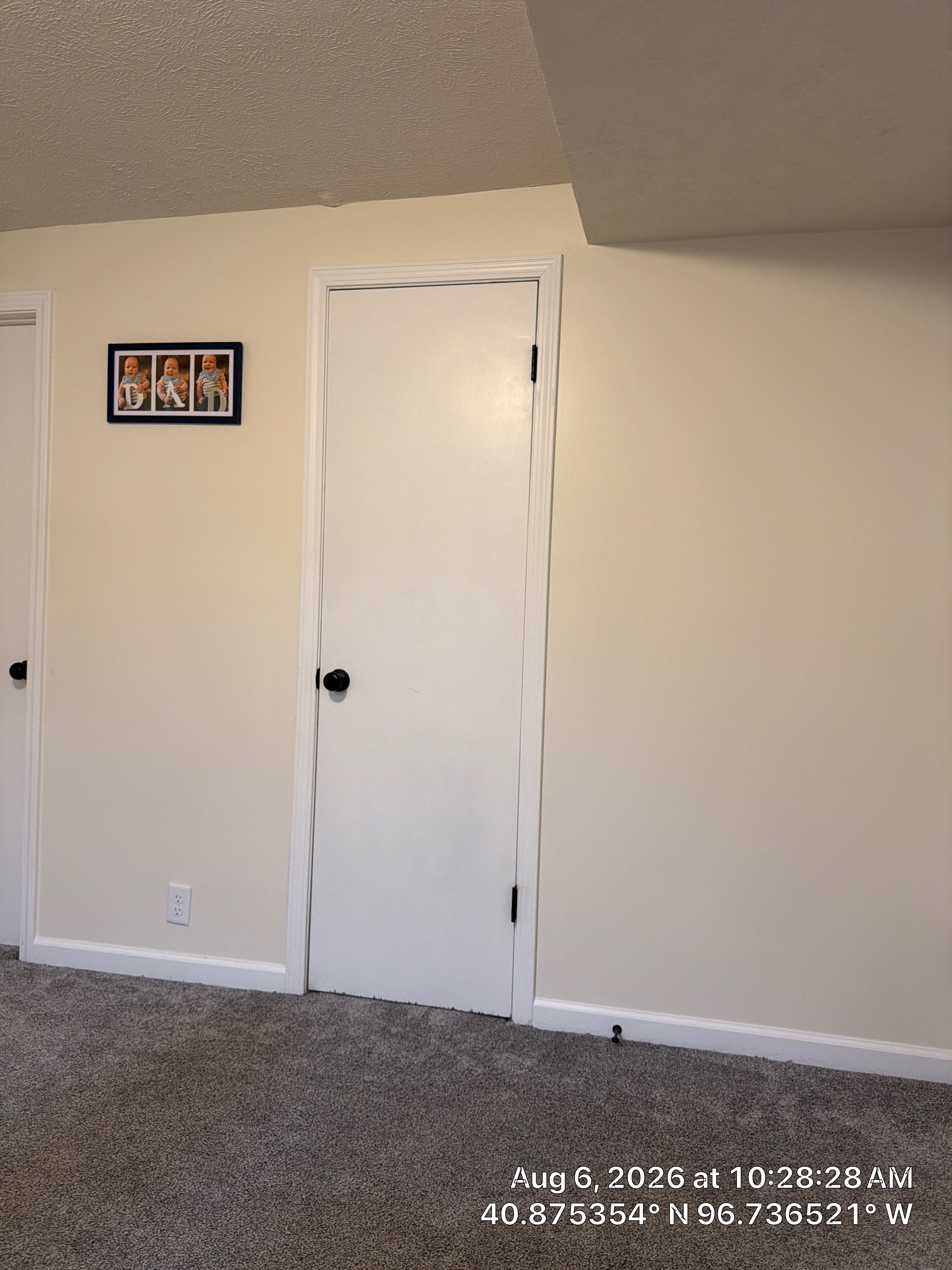 Modern Basement Interior Renovation with New Doors and Carpeting by CompanyCam Sales Demo