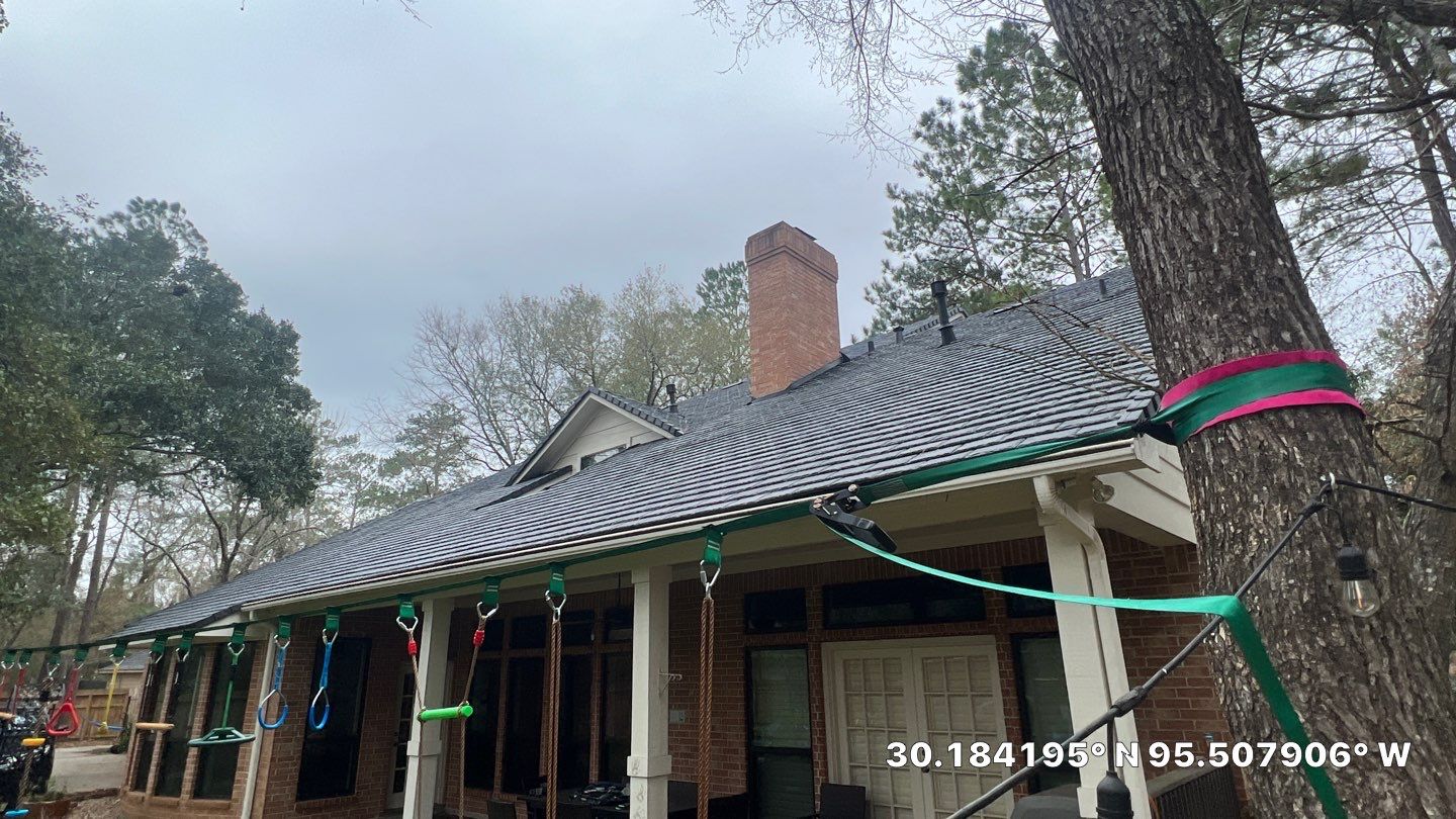 Residential Roof Replacement using Davinci Province Slate Shingles by Elite Roofing LLC