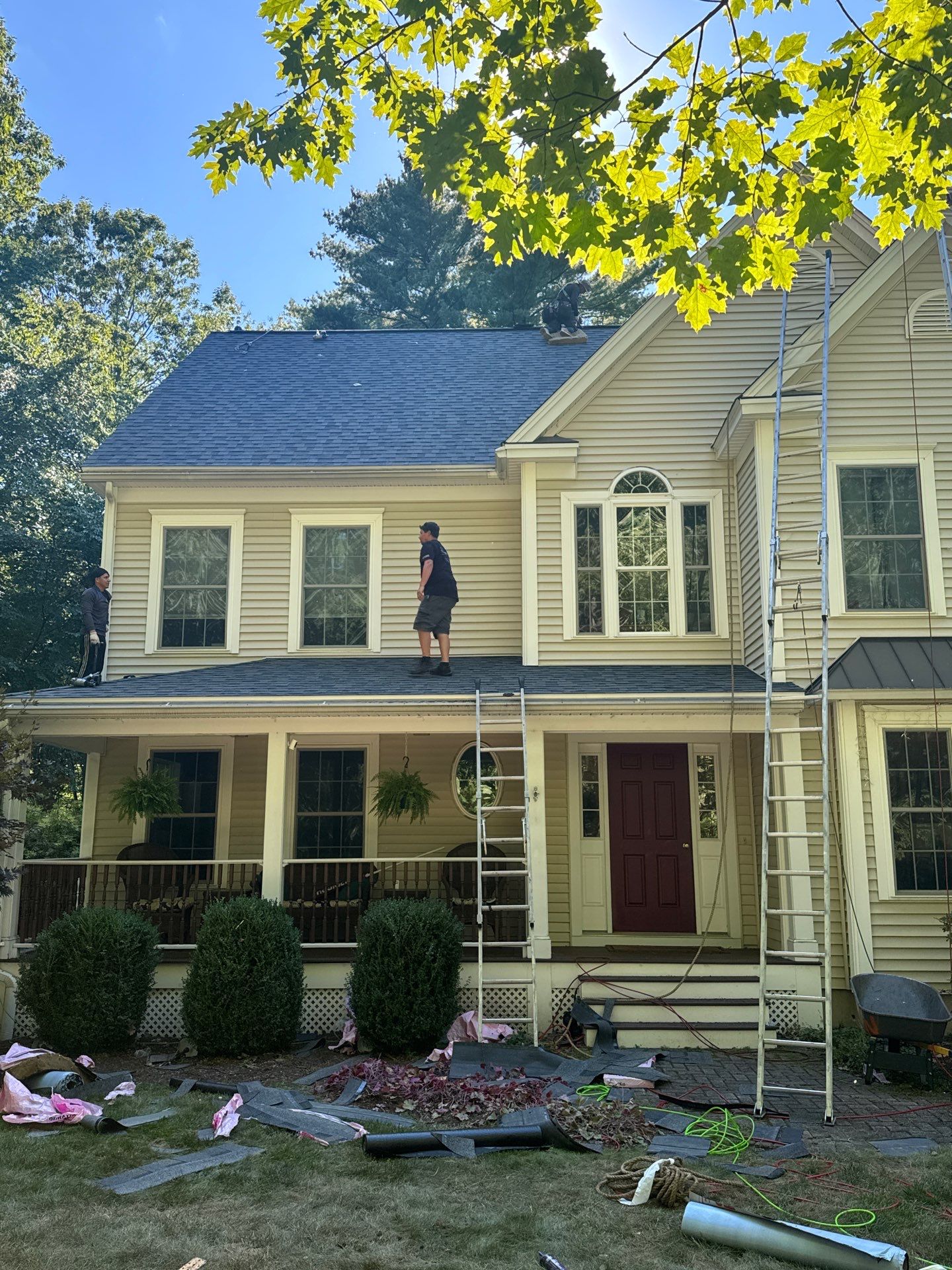 Asphalt Roof Replacement in Brentwood, NH | Owens Corning Roofing & Velux Skylights by Compass exteriors