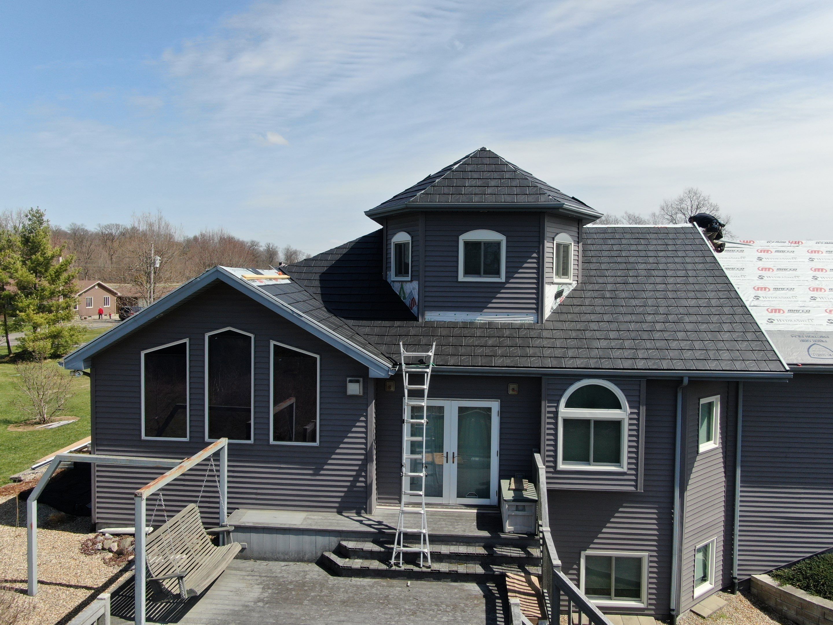 Residential Roofing Installation using Vic West Nothridge Slate by 4Ever Metal Roofing