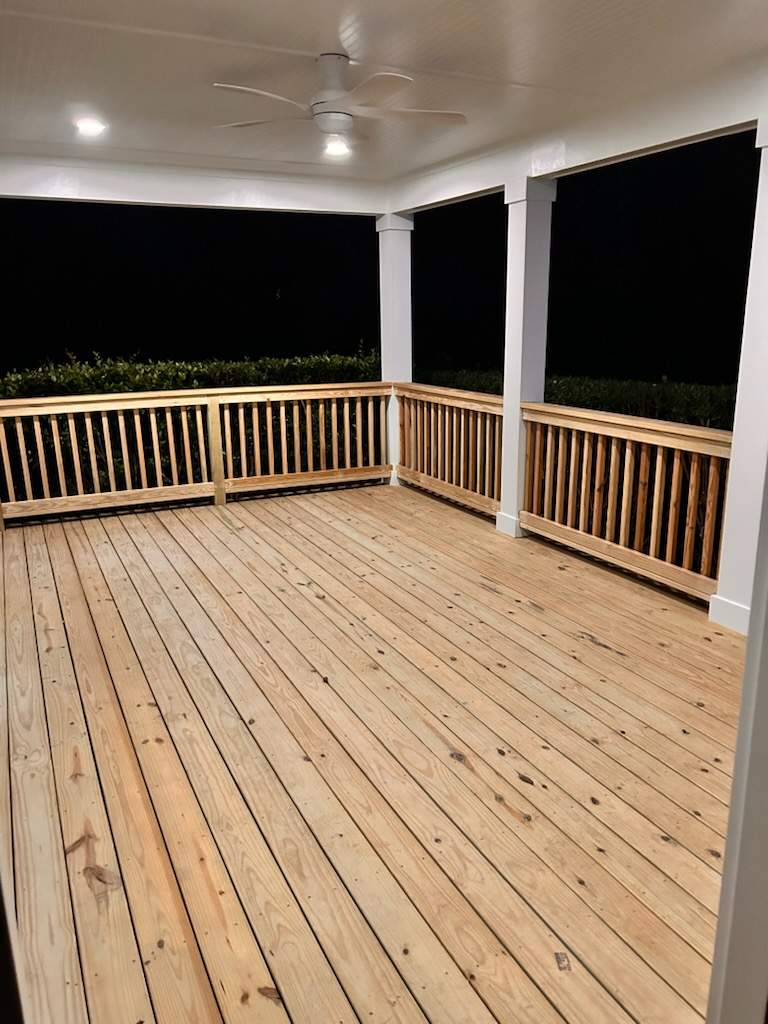 Roswell, GA Wood Deck and Covered Porch Build  by Nelson Exteriors 