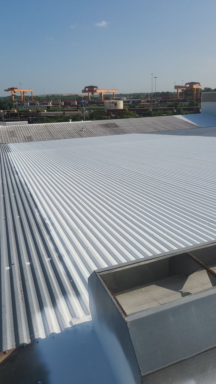 Commercial Metal Restoration System using Aldocoat Coatings by Hostetler Roofing