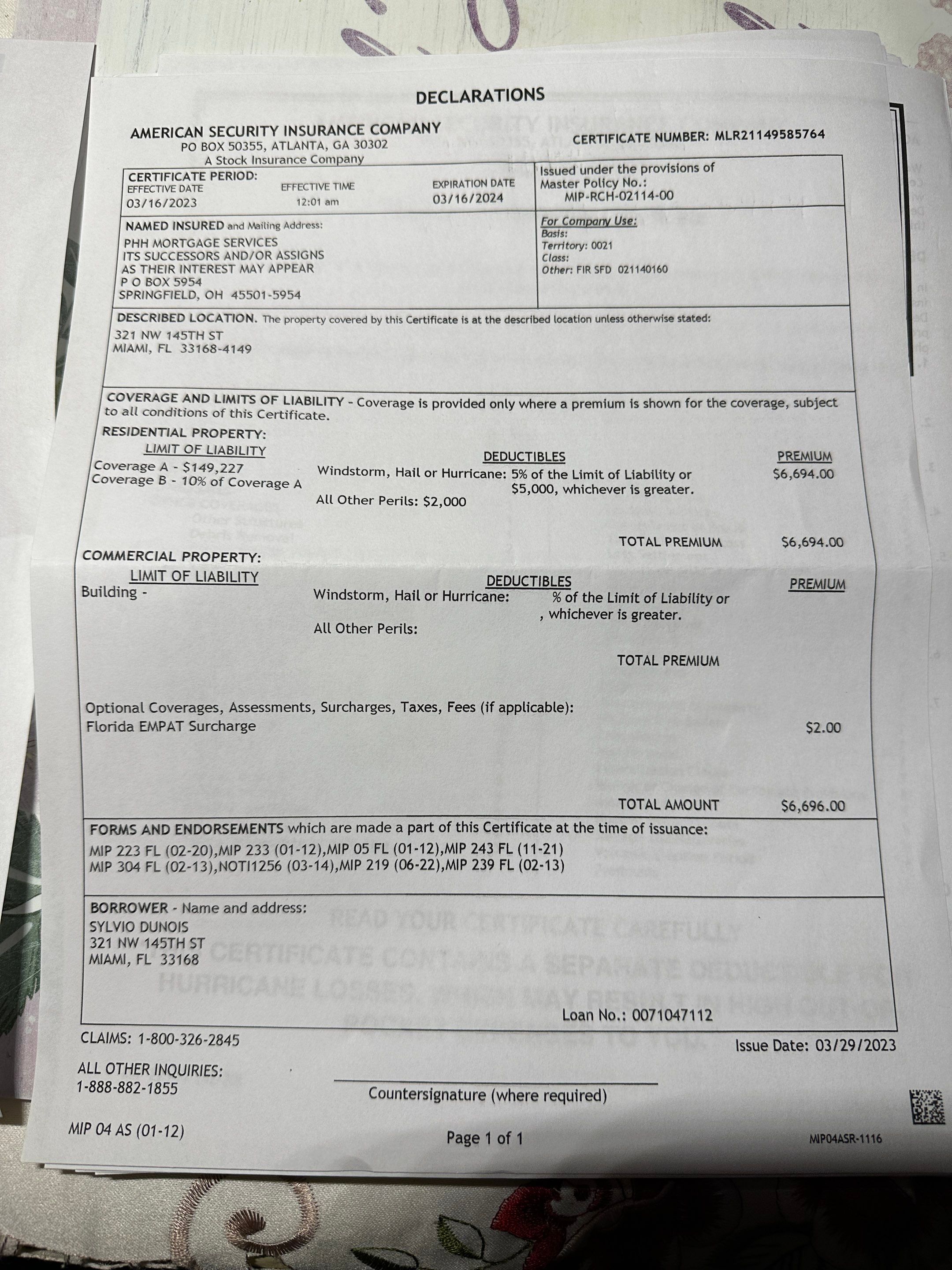 Water Damage Claim in Hialeah by FLAPA & KeyStone