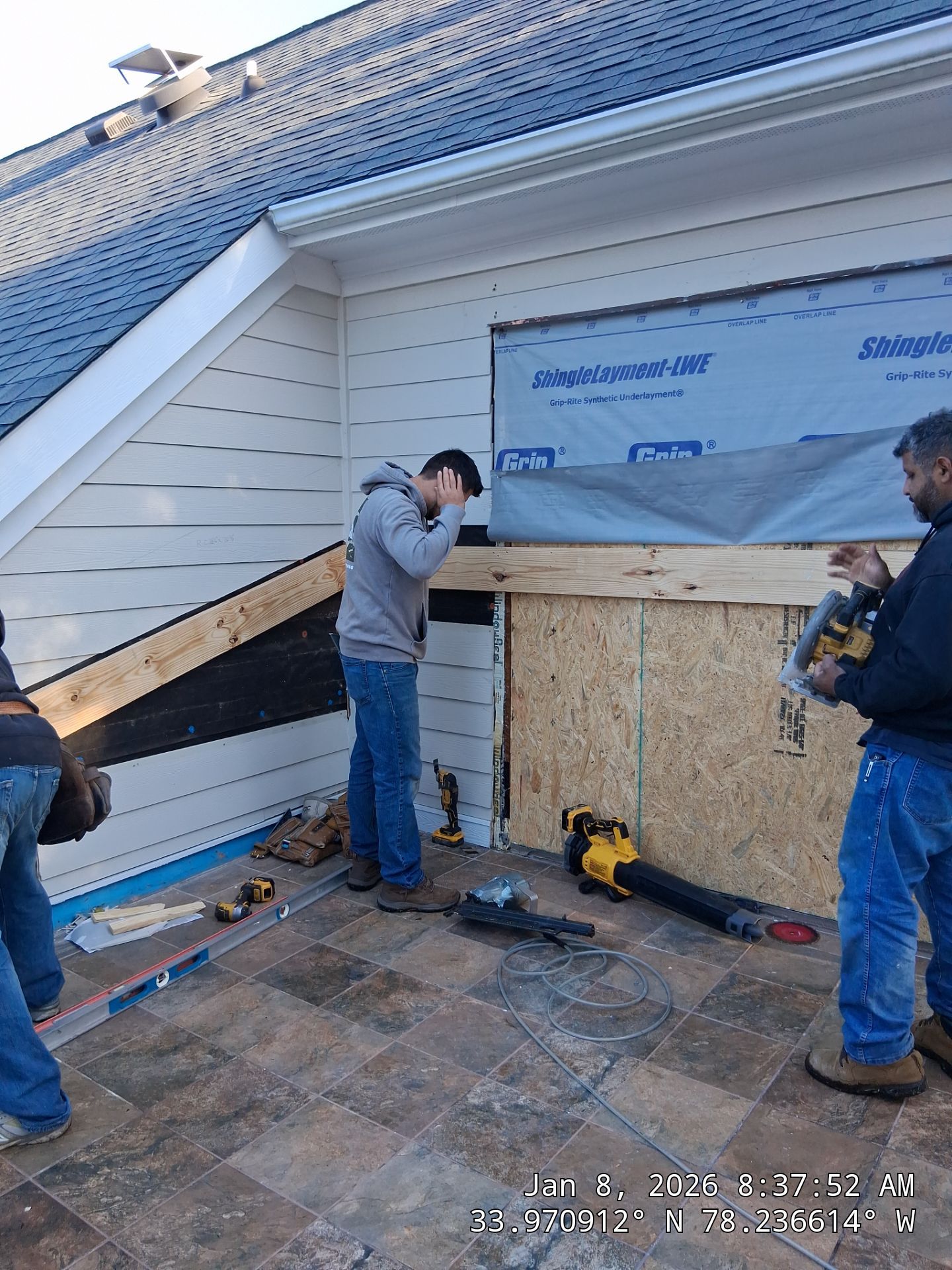 Deck Removal and Roof Addition in Winding River Plantation Bolivia NC by RGR Construction and Roofing, LLC