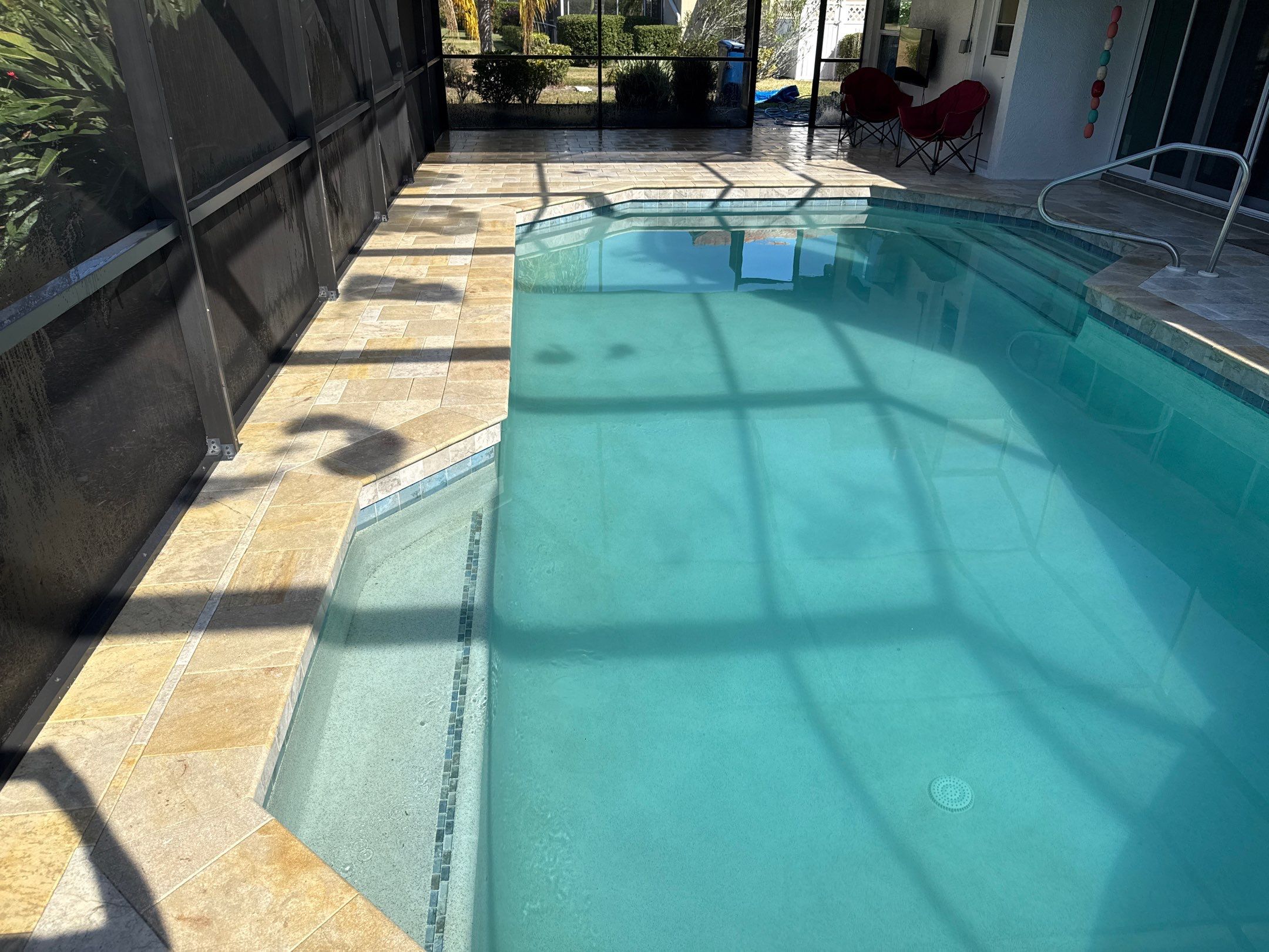 Paver Pool Deck & Screen Enclosure Cleaning | River Wilderness, Parrish FL by Sunshine AquaWash