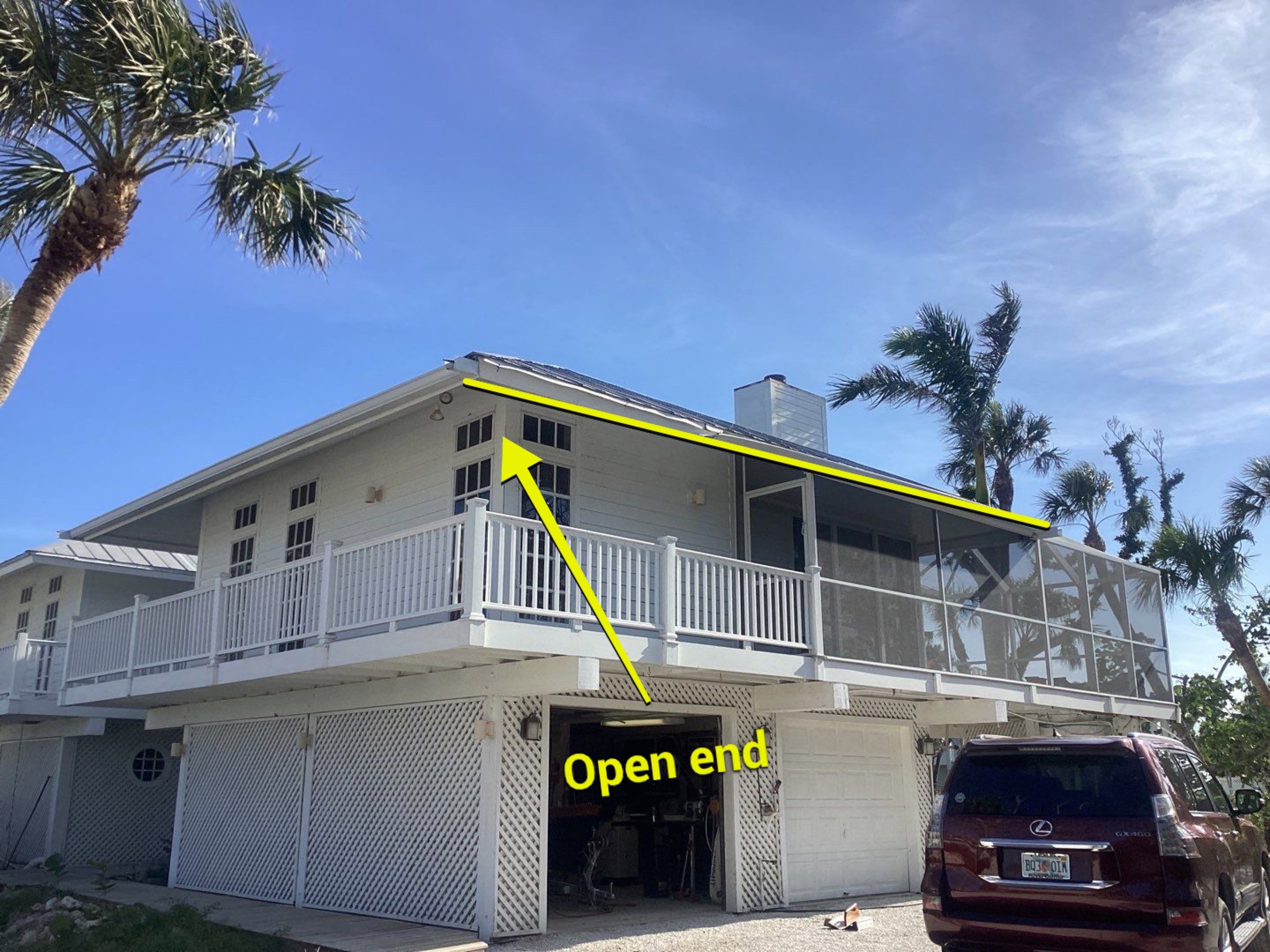 White Gutter Installation in Sanibel FL by Gutter Professors