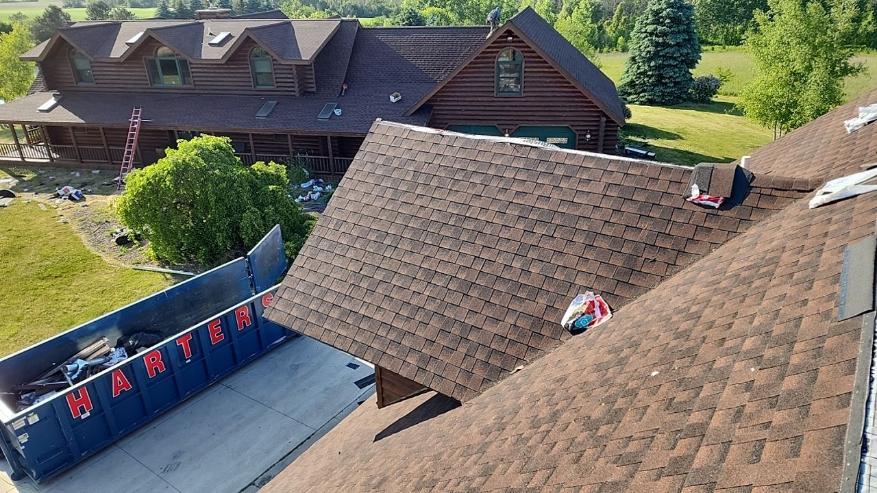 Residential Roofing Installation using GAF timberline HDZ shingles by Gellings Roofing & Siding