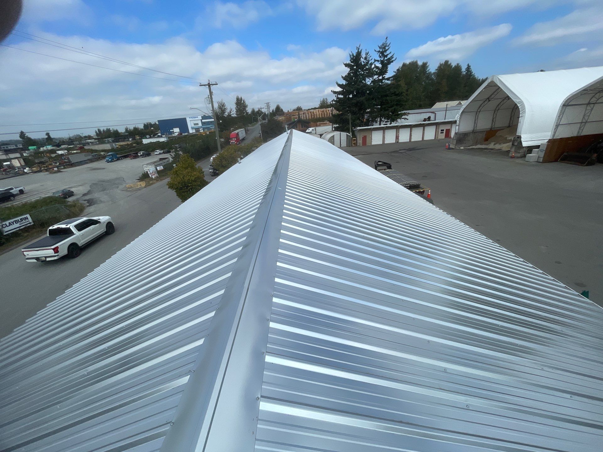 Commercial Re-Roof using Galvanized Duroclad by Top Notch Roofing Inc