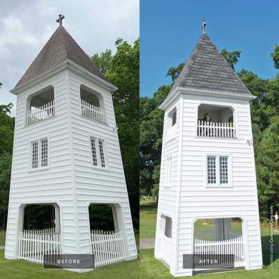 Siding Installation using Vinyl Mastic Carved Wood
