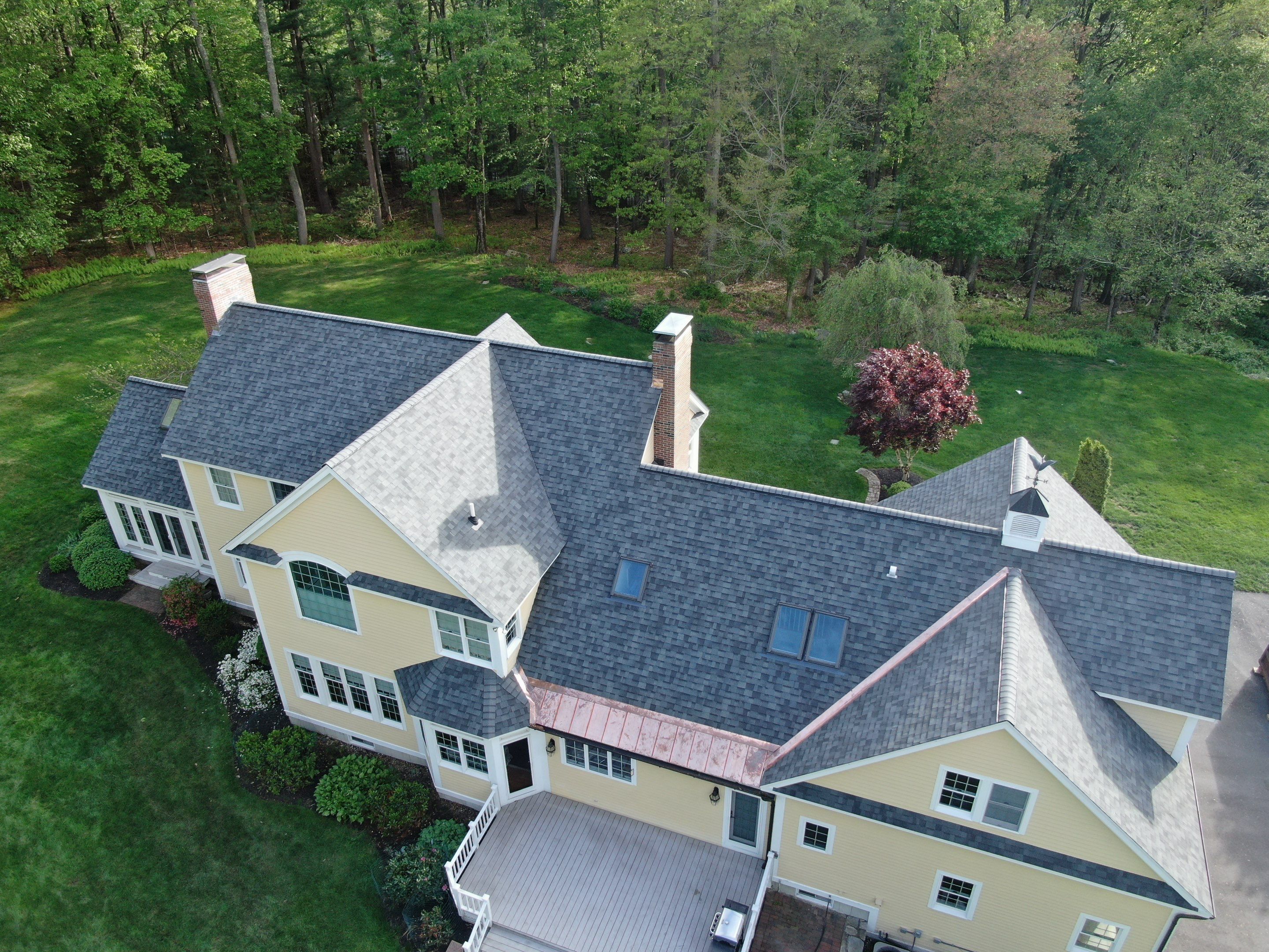 Roof Replacement with Owens Corning Shingles and Copper Flashing by Mighty Dog Roofing of Greater Middlesex County