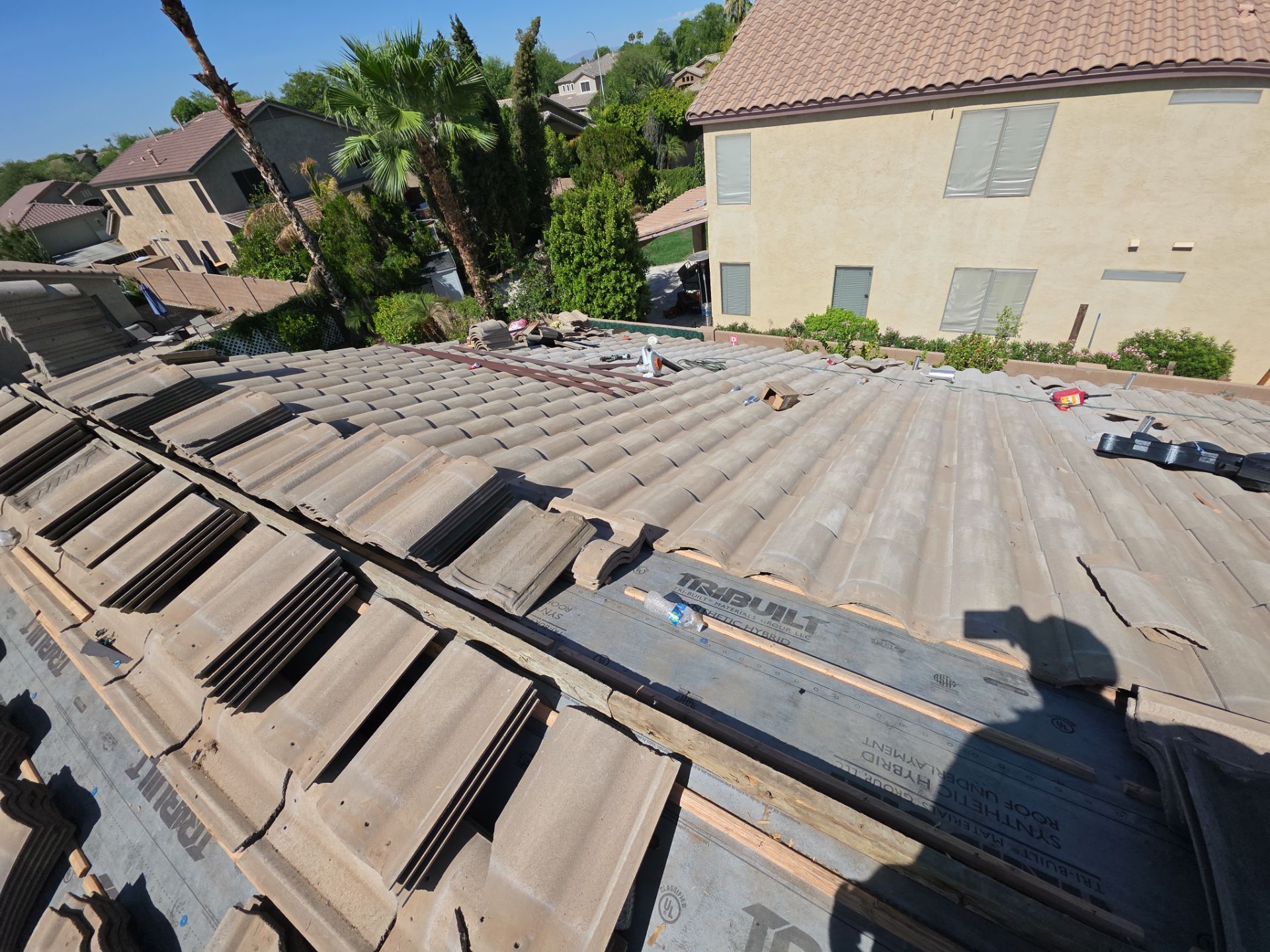 New tile reset for this beautiful home in Chandler by Weather-Tite Roofing