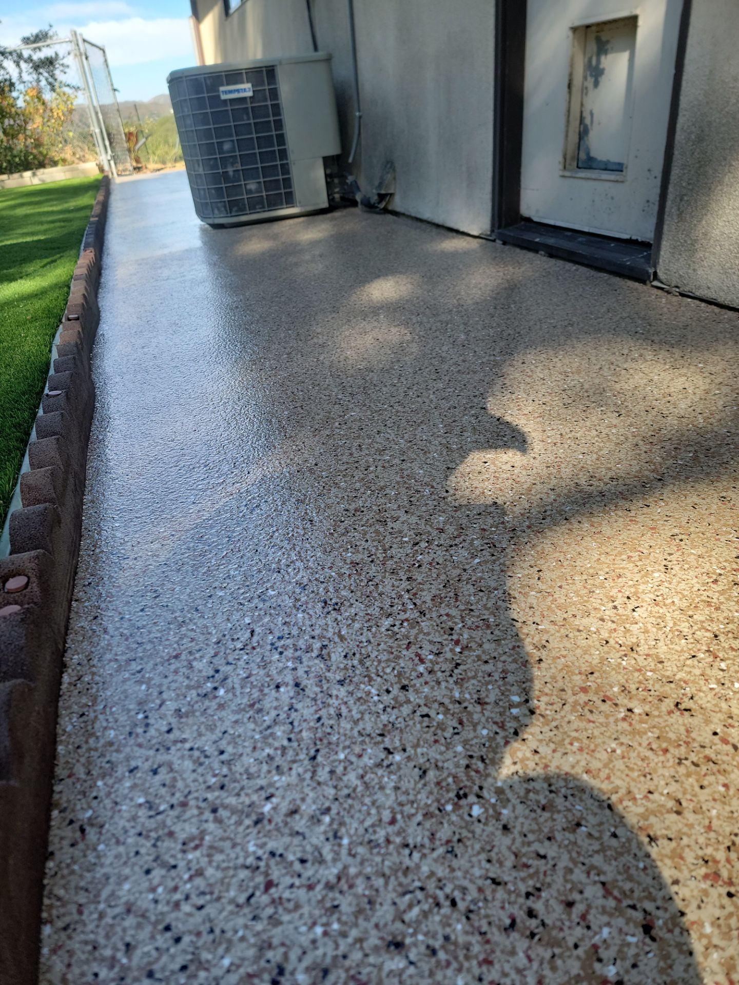 Pecan Concrete Coating for Atascadero Porch and Walkways by MGP Coatings