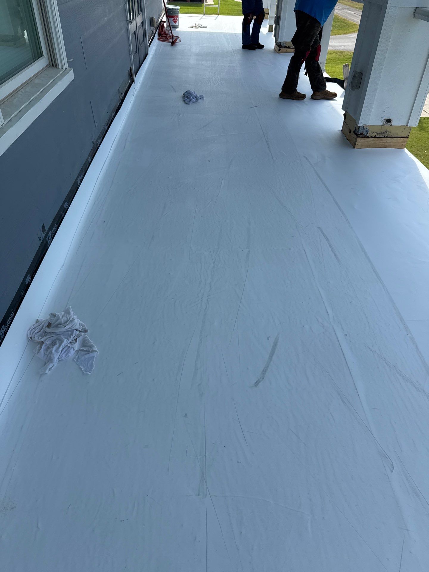 Walk Out Patio Cover by Bayfront Roofing and Construction