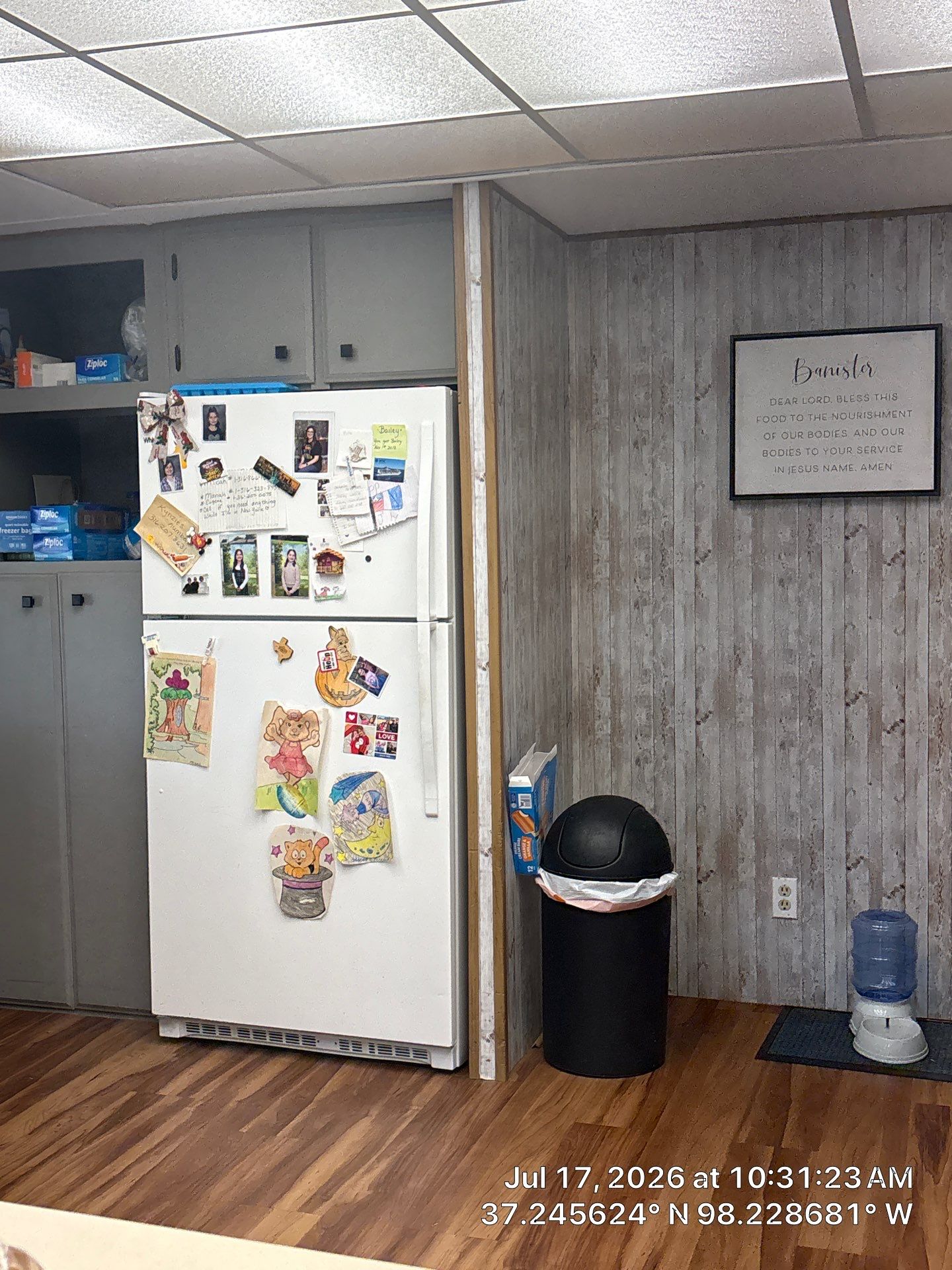 Attica Kitchen Remodel Featuring Gray Cabinets and Glass Tile Backsplash by CompanyCam Sales Demo