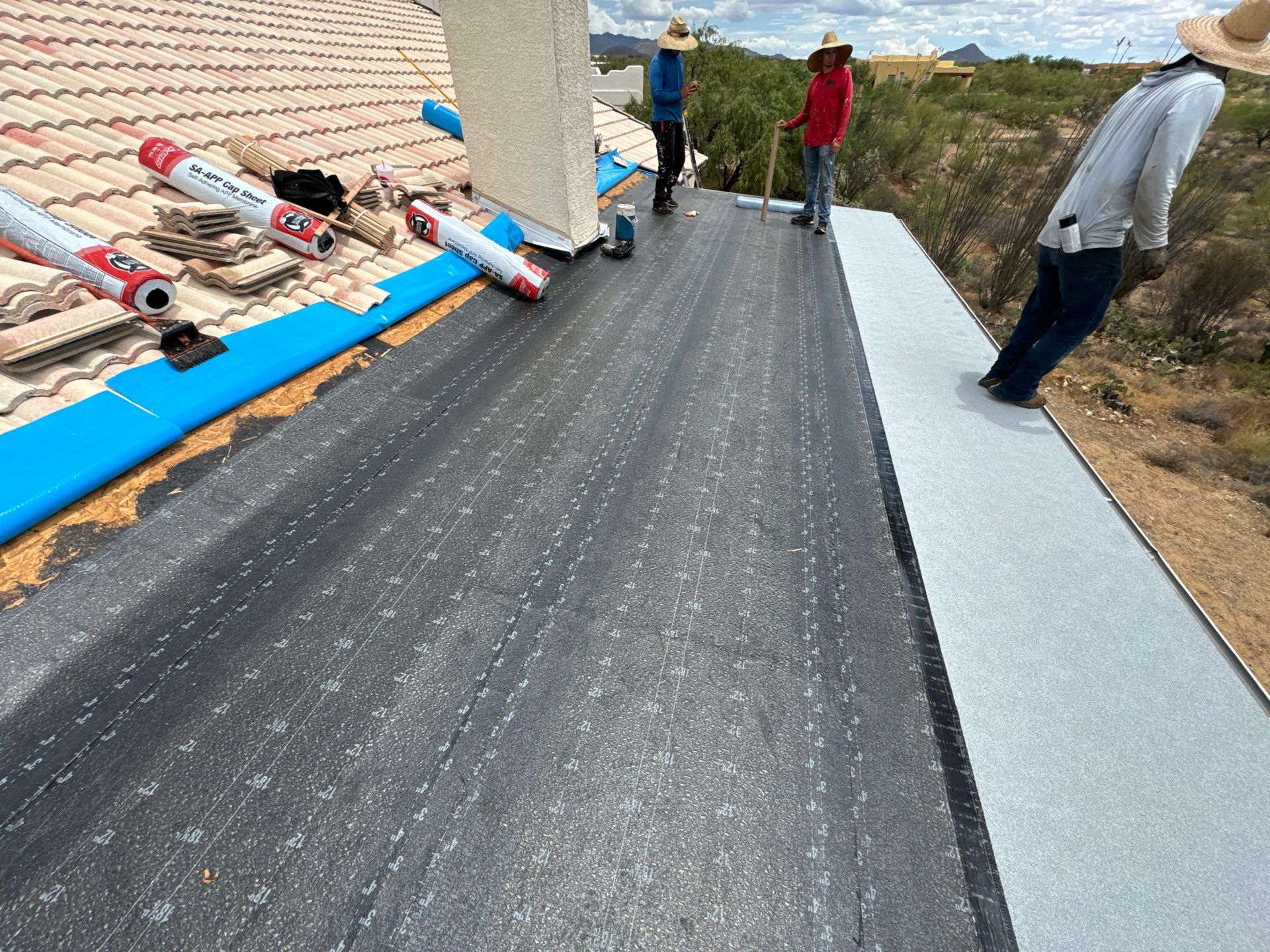 Sunset Rose Clay Tile by Reimagine Roofing
