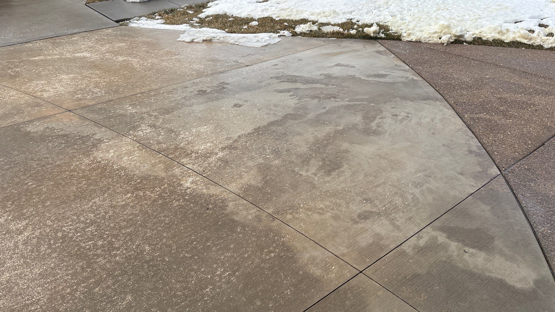 Two-Tone Driveway Resurface - Olathe, KS by Big Red Decorative Concrete, LLC