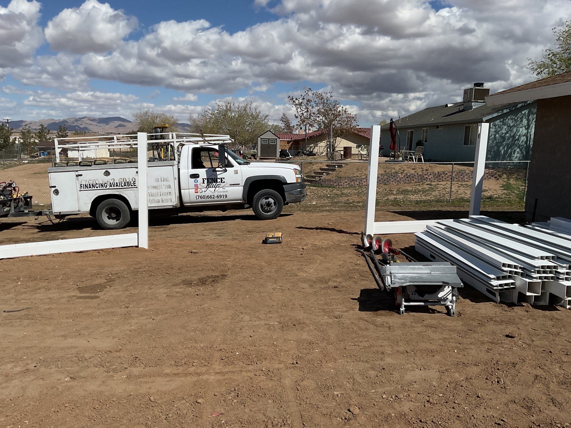 Fence Installation using Vinyl by Fence Guys Inc. 