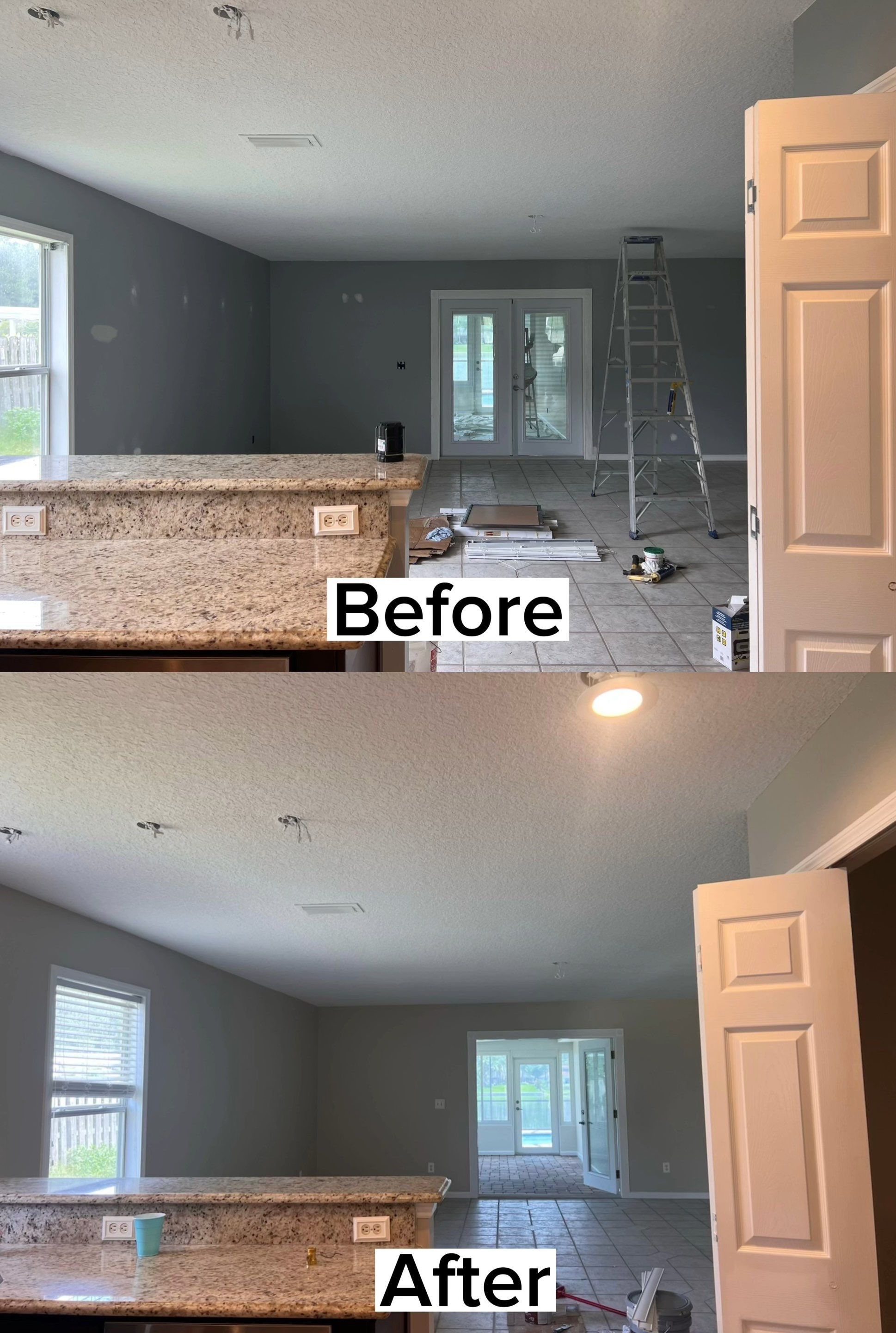 Jacksonville, FL 32258 Interior Drywall Repair and House Painting Project by A New Leaf Painting, LLC