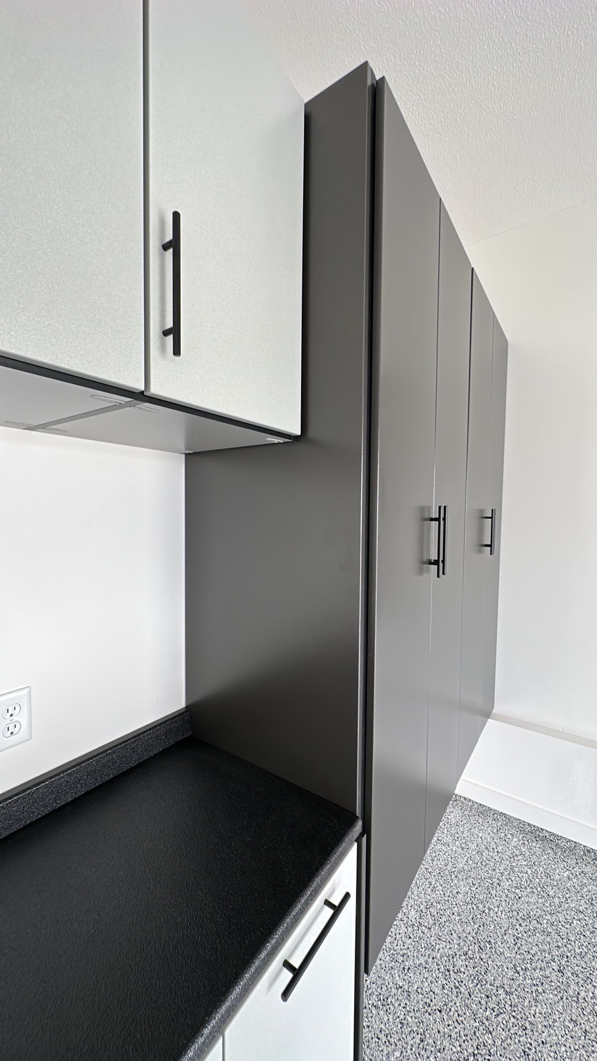 Vicki W. upgraded her garage with a Banner Garage Floor and Cabinets by Banner Garage