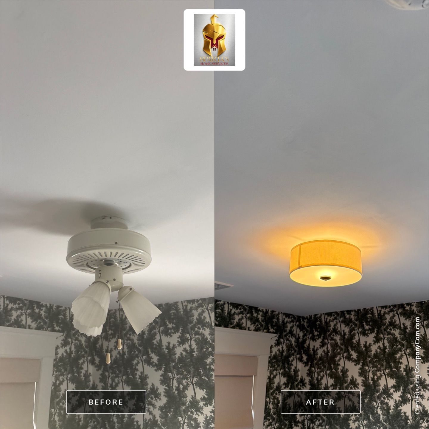 Ceiling Fixture Installation by Spartan Home Pros
