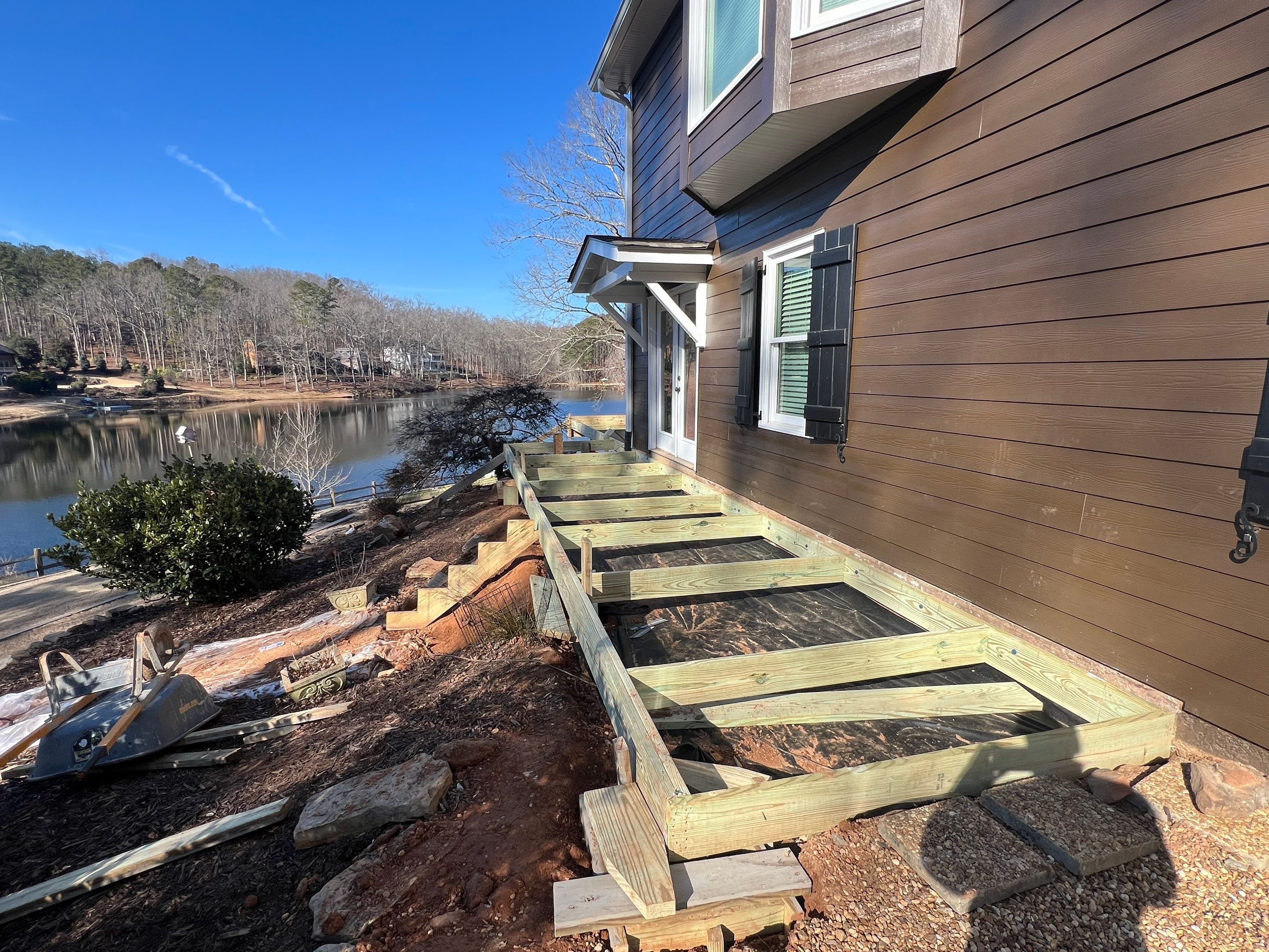 Deck And Porch using TimberTech by Swift Home Renovations 