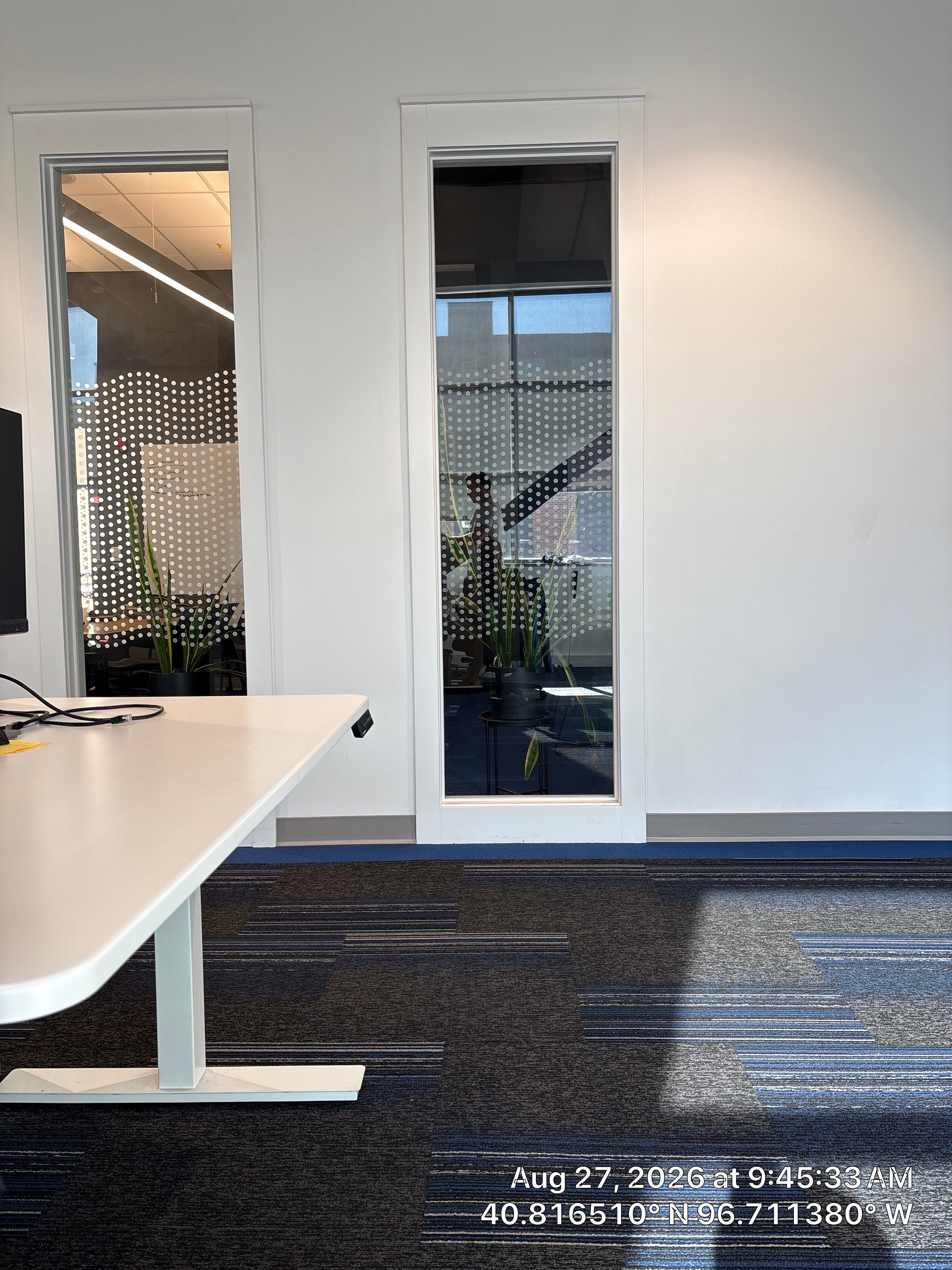 Modern Office Interior Renovation with Acoustic Wood Baffles in Lincoln by CompanyCam Sales Demo