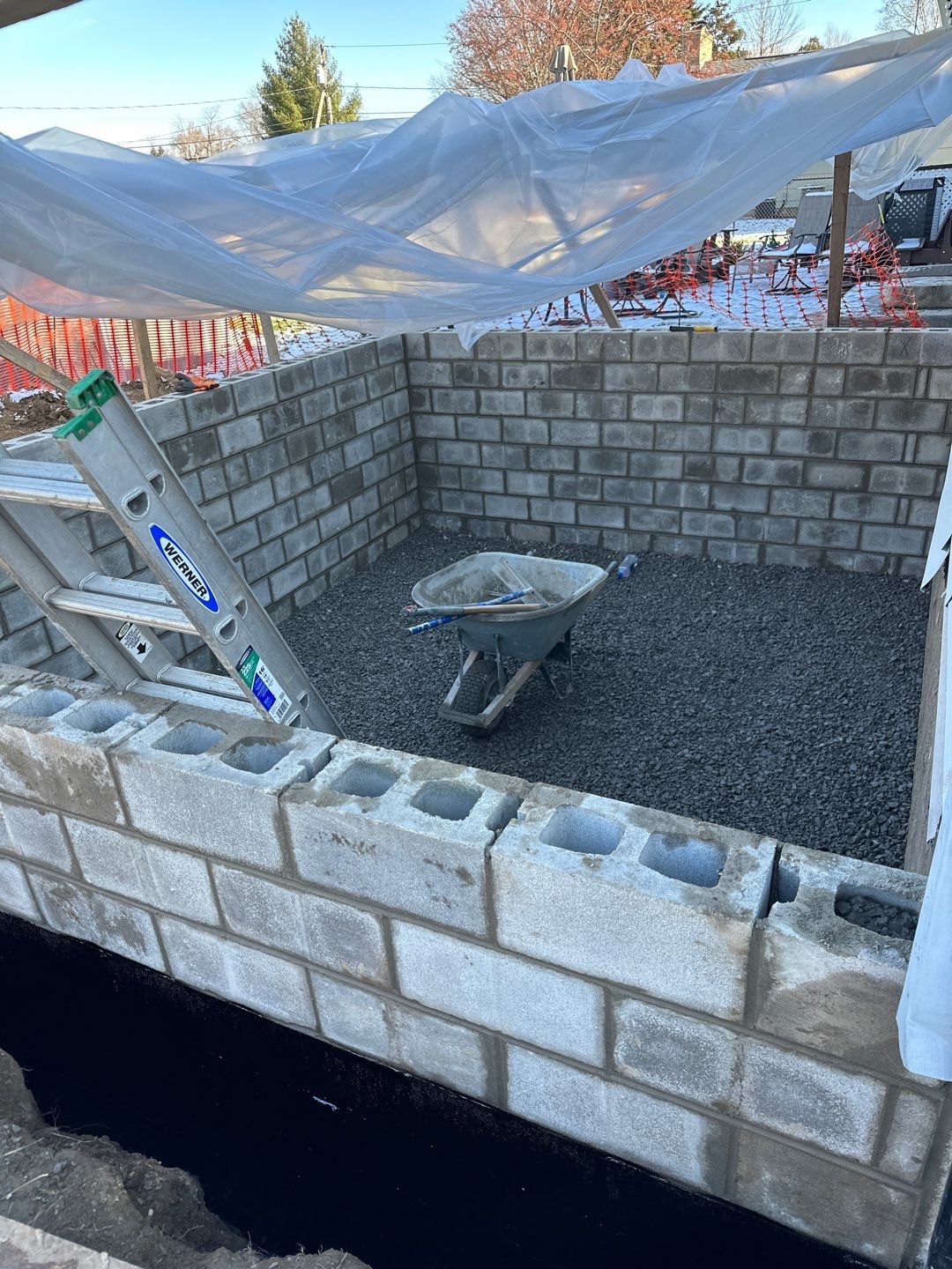Block Foundation Addition  by NG Masonry & Construction LLC