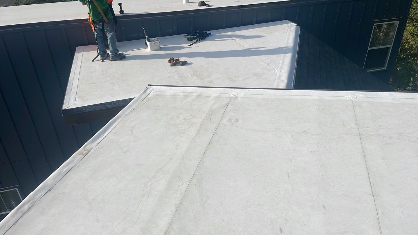 Commercial Roofing Installation using GAF 60Mil TPO  by Orezona Building & Roofing Company, Inc.