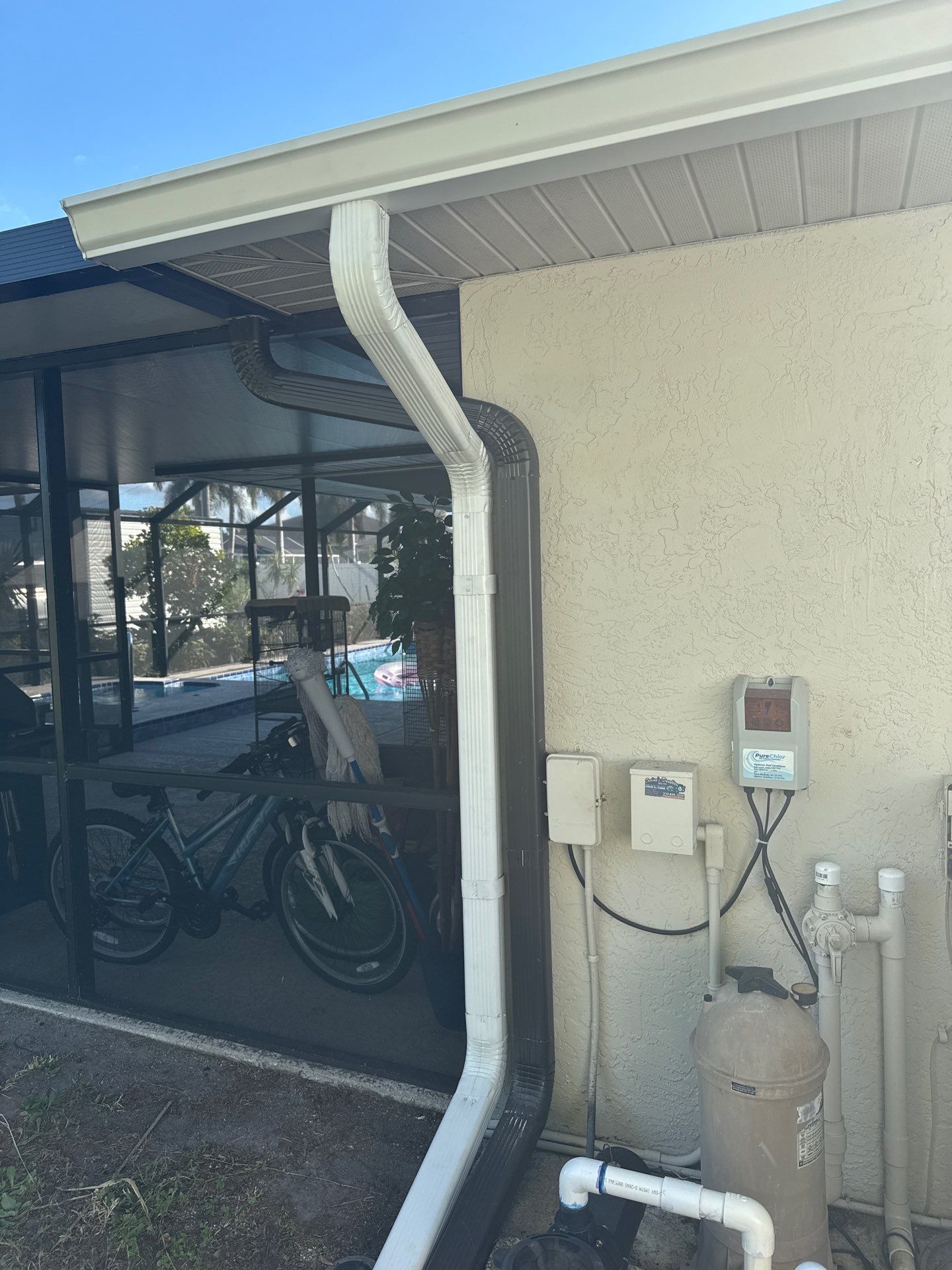 Splash Guard System Installation in Cape Coral FL by Gutter Professors