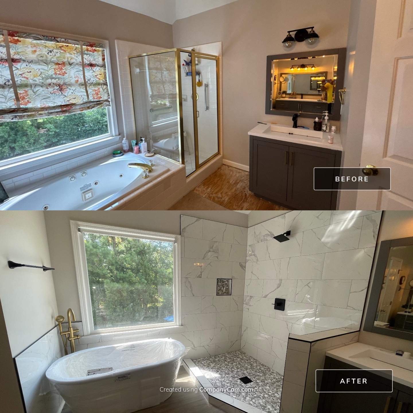 Master bathroom renovation by Prudencio