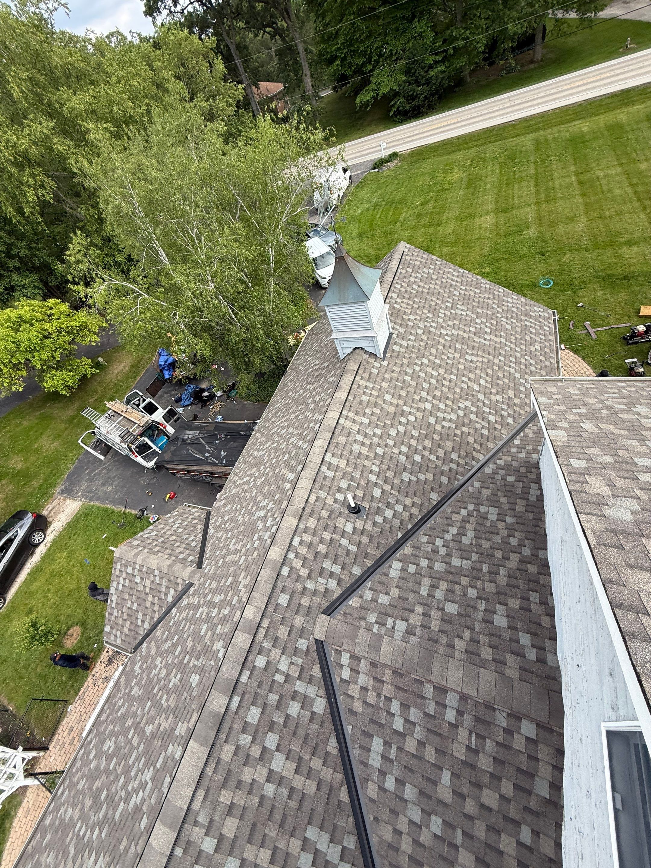Roofing, copper chimney cap and copper awning by Optimal Home Improvement 