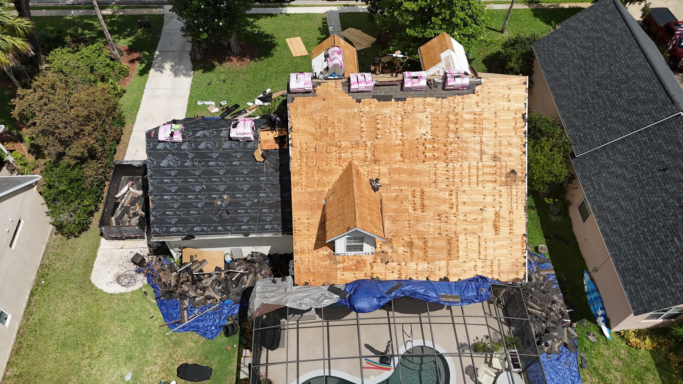 Full Residential Roofing Installation for Multi-Gabled Flagler Beach Home by Trinity Restoration and Roofing LLC