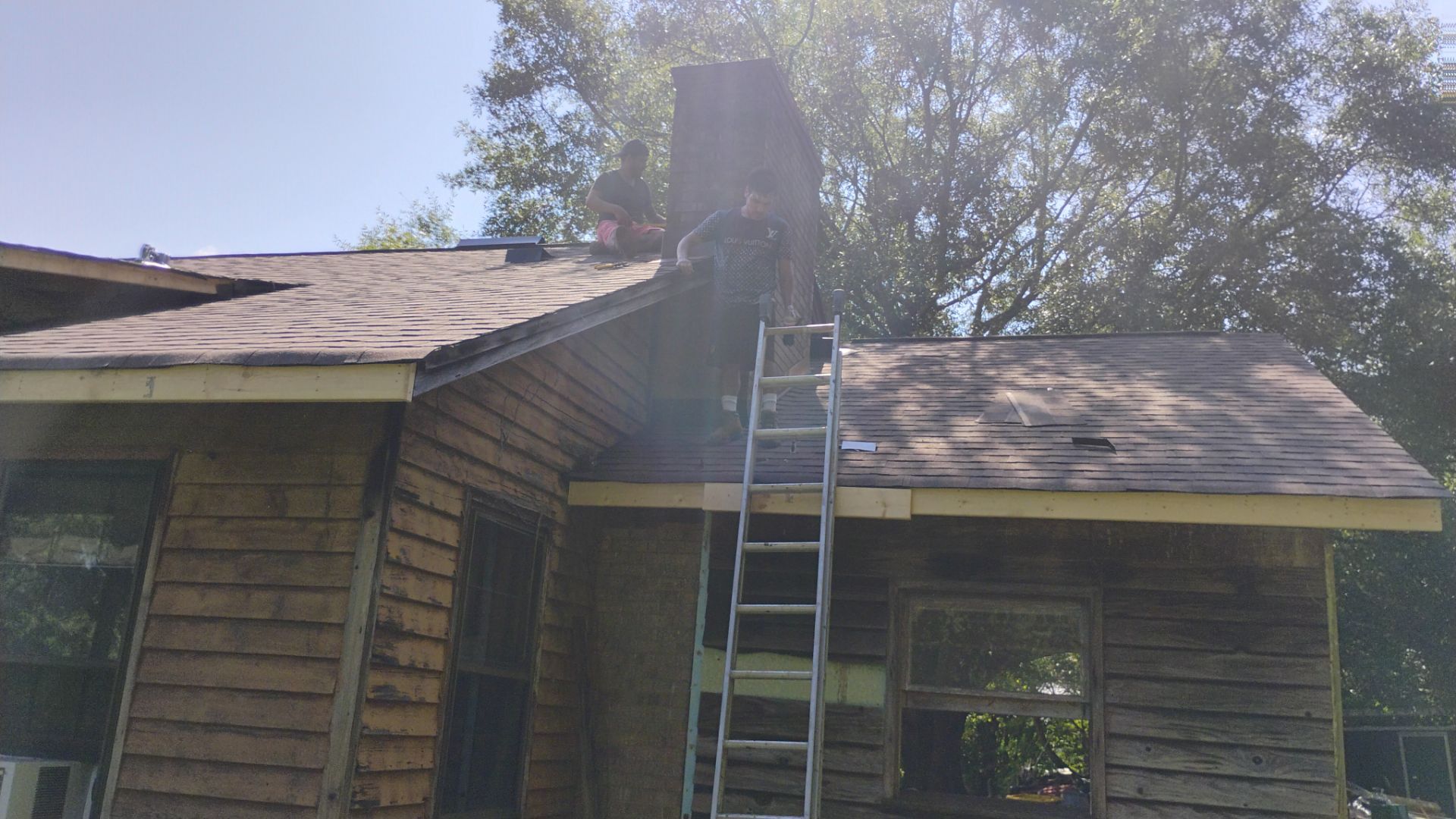 Syler roofing job by BROCK BUILDERS 