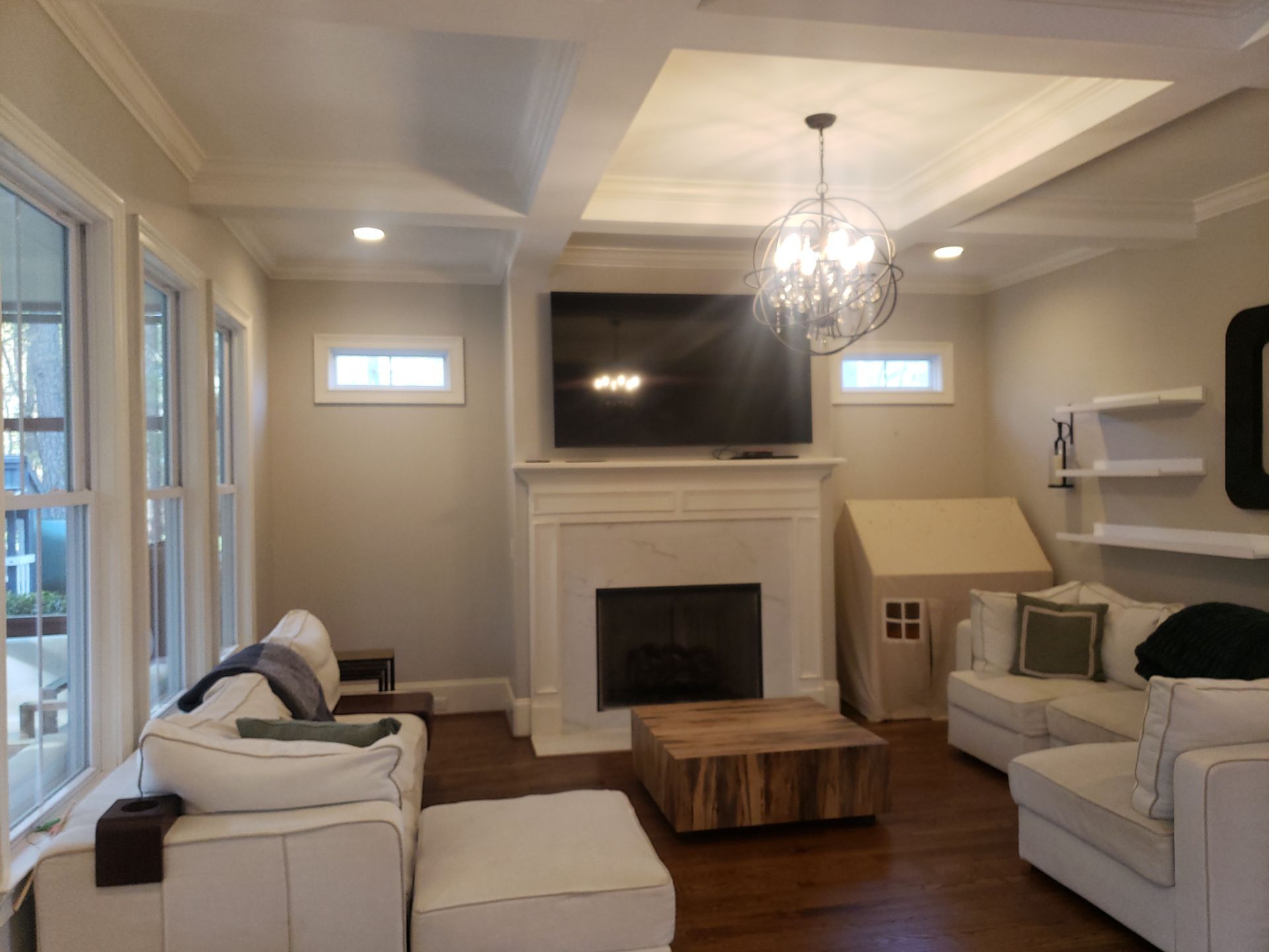 Fireplace Transformed! Custom Cabinets by A Step Above Handy LLC