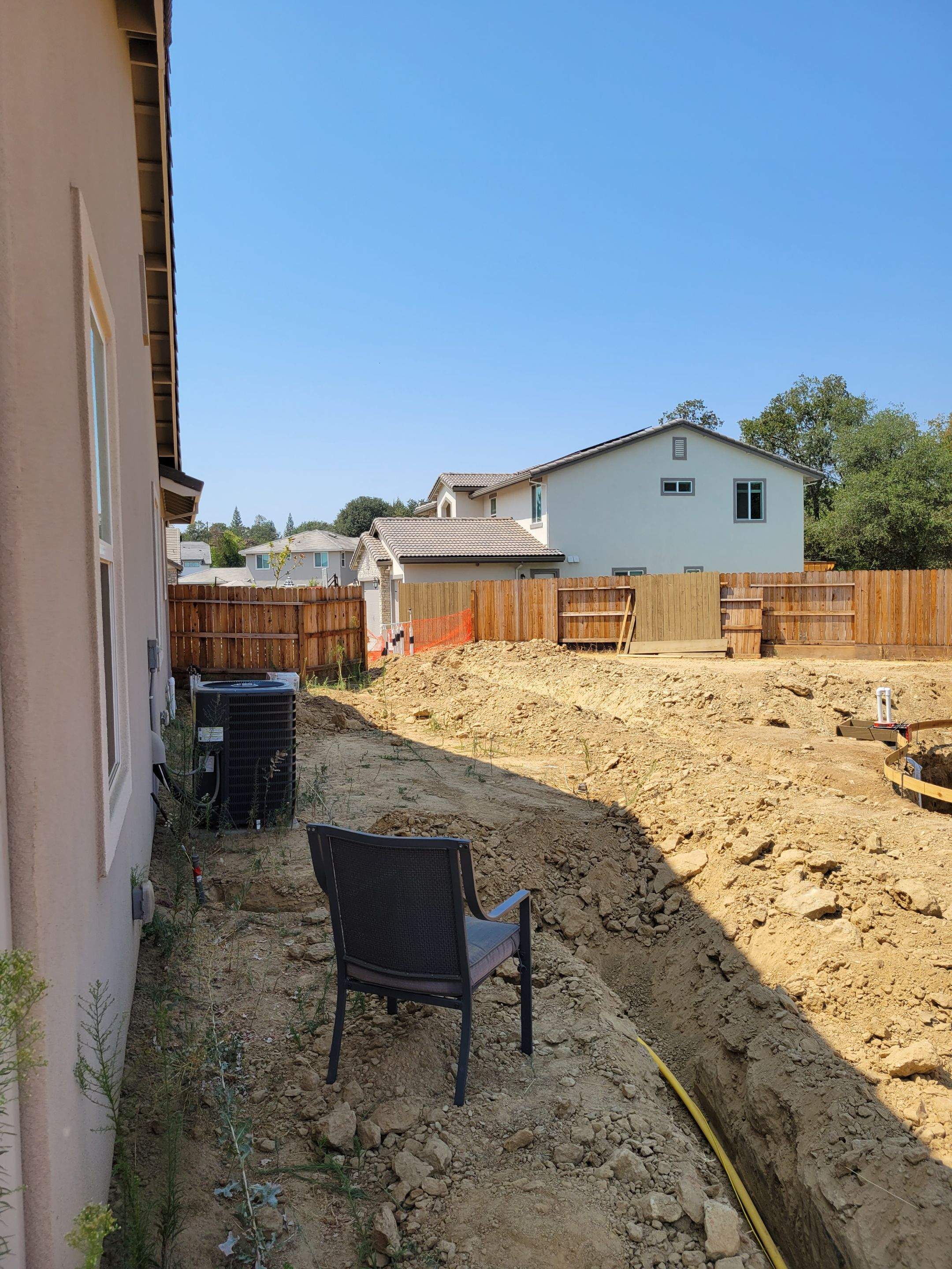 Backyard renovation by Peach Electric Inc