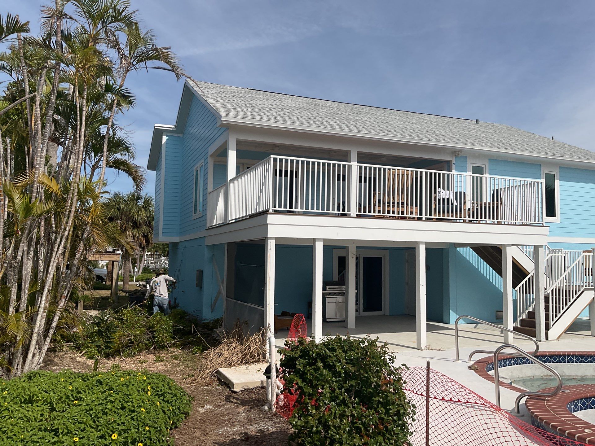 3X4 Elbow Downspouts in Sanibel FL by Gutter Professors
