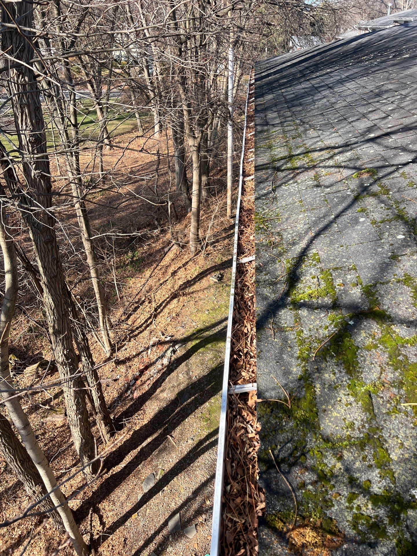 HOA gutter cleaning before photo.