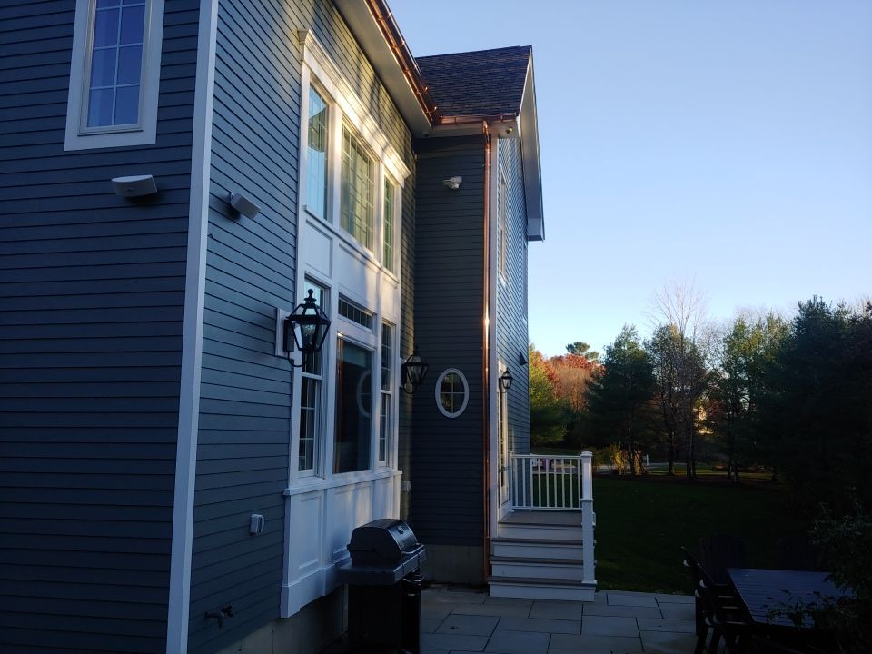 Rehoboth, MA Gutter Installation using 6" Half Round Copper Gutter by Gutter Pro Enterprises