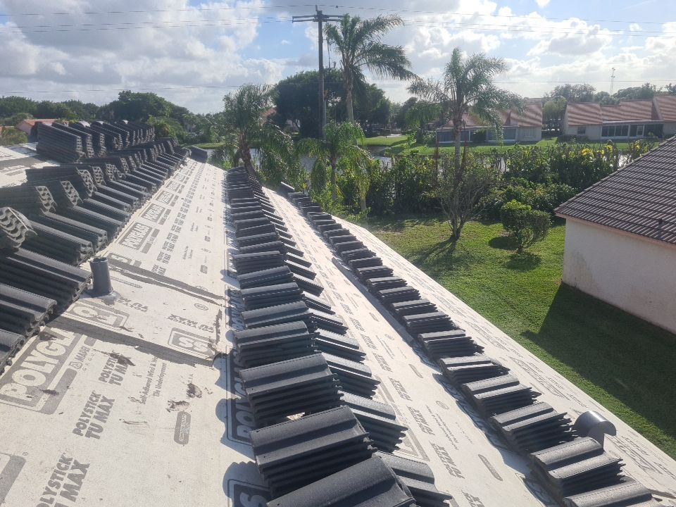 Residential Roofing Installation using Eagle Roofing Tile by BLUES BROTHERS ROOFING