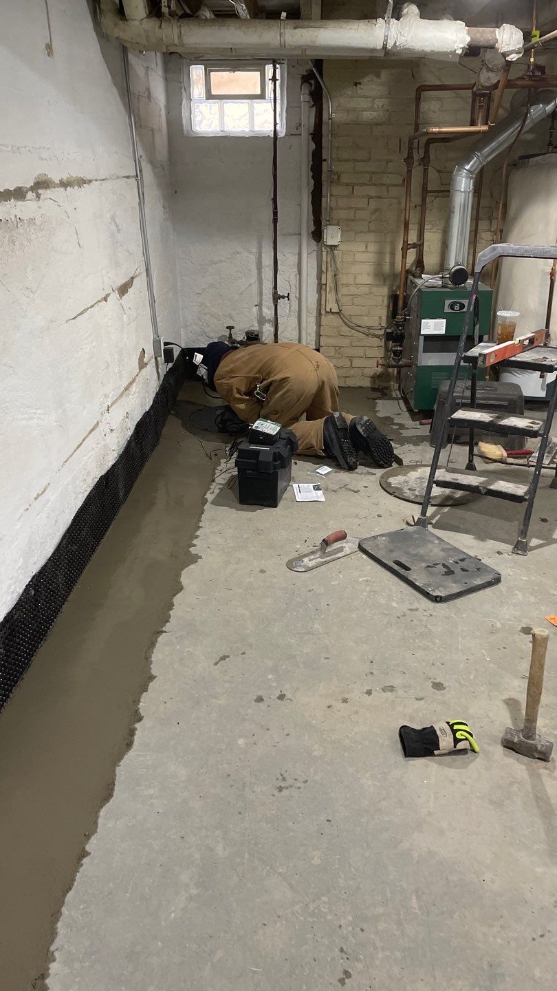 Interior Drain Tile & Wall Drainage in Northeast Minneapolis by Waterproofing Northeast