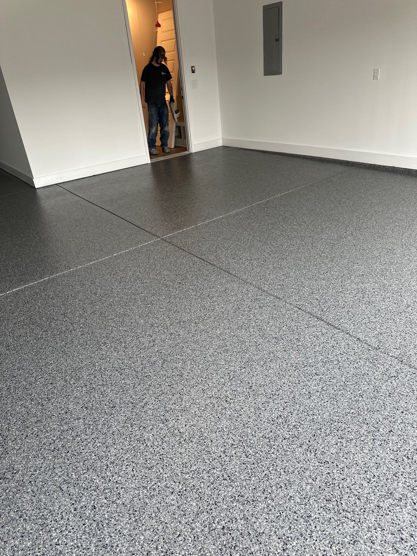 Garage Floor Coating using Nightfall by My Garage Floor Guys