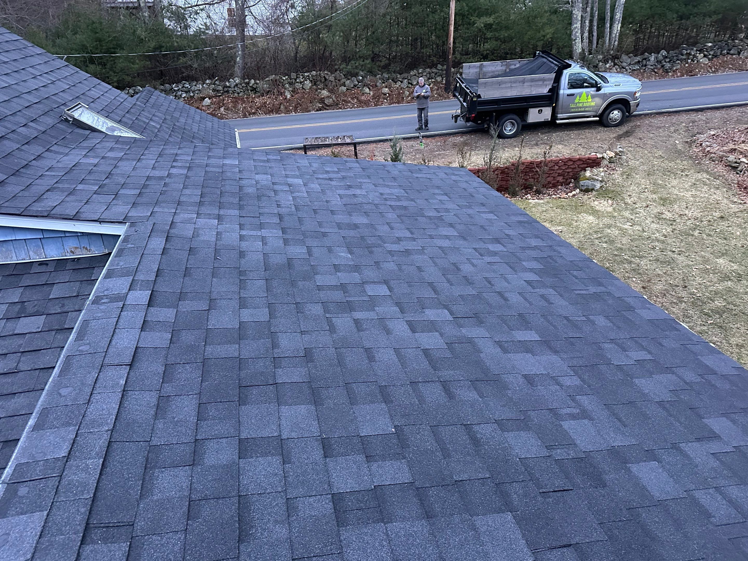 Project in Barrington, NH by Tall pine roofing