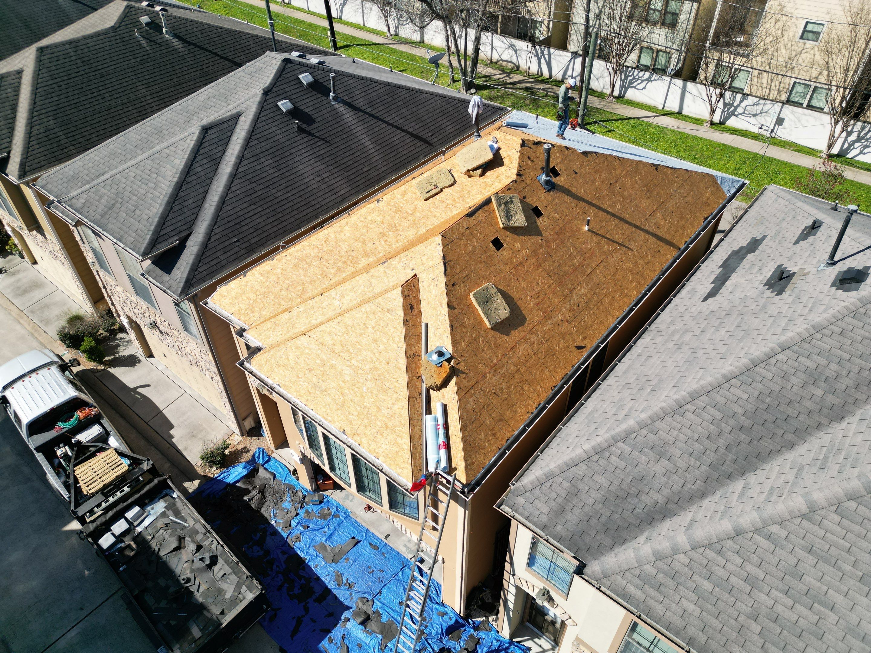 Residential Roofing Installation using GAF HDZ by V General Contractors 